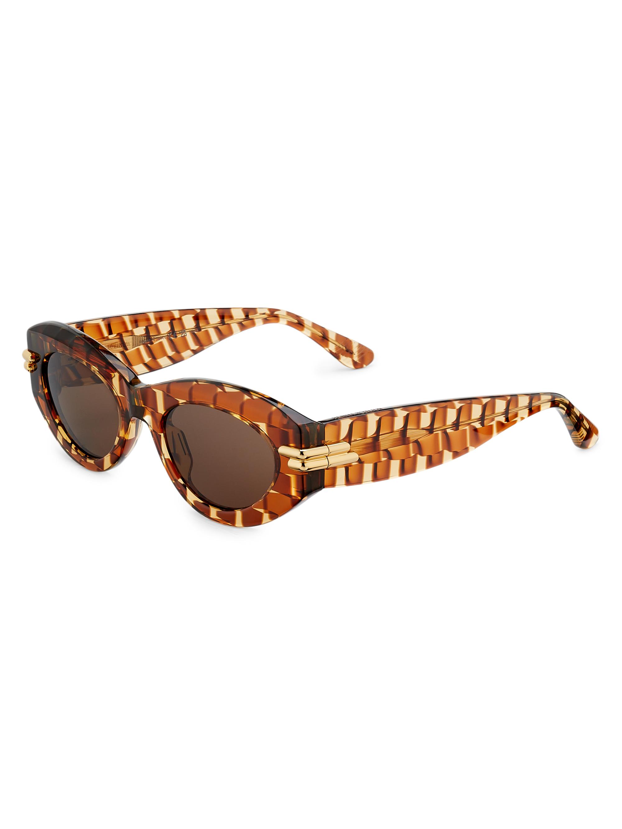 Bottega Veneta Women's Curvy Bold Ribbon 51MM Cat-Eye Sunglasses - Brown