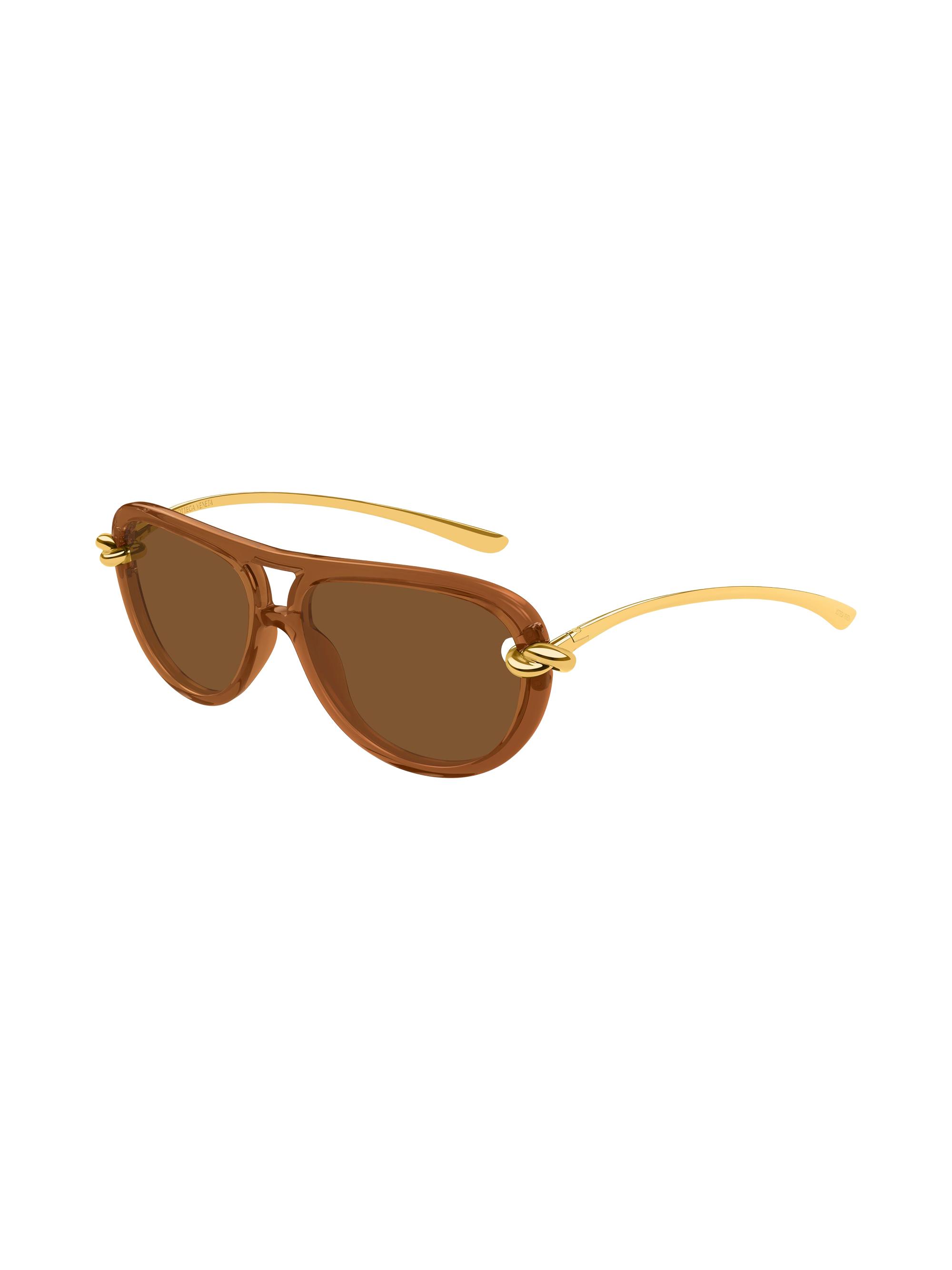Bottega Veneta Women's Knot 58MM Aviator Sunglasses - Brown