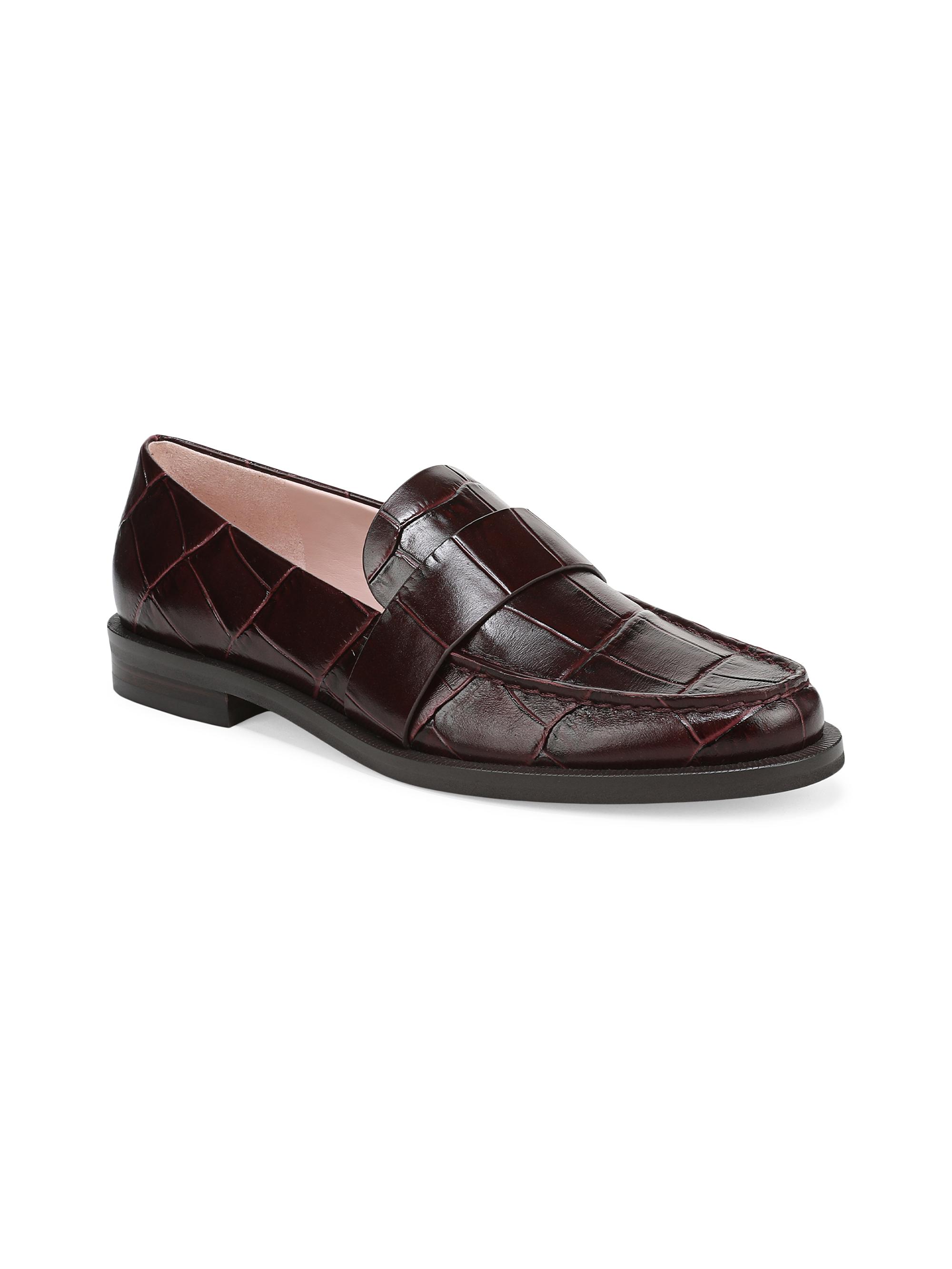 Favorite Daughter Women's Lola Croc-Embossed Leather Penny Loafers - Deep Bordeaux | Thumbnail 2