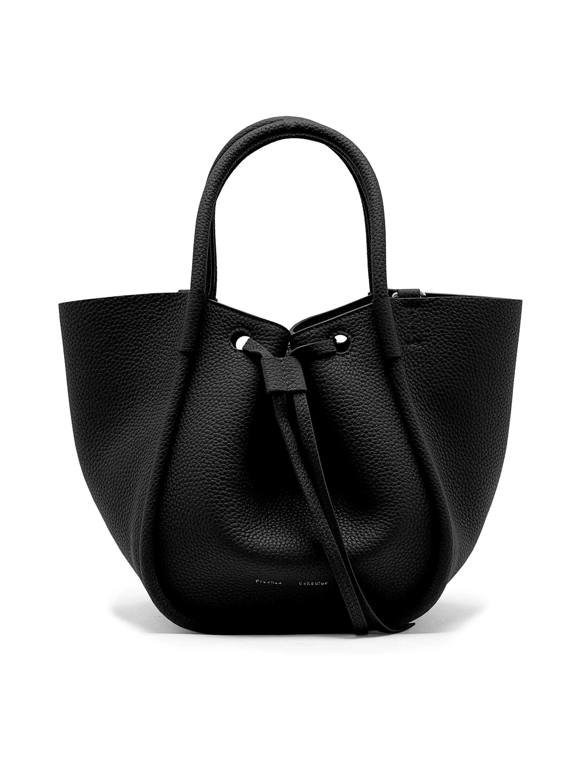 Proenza Schouler Women's  Ruched Leather Tote Bag - Black