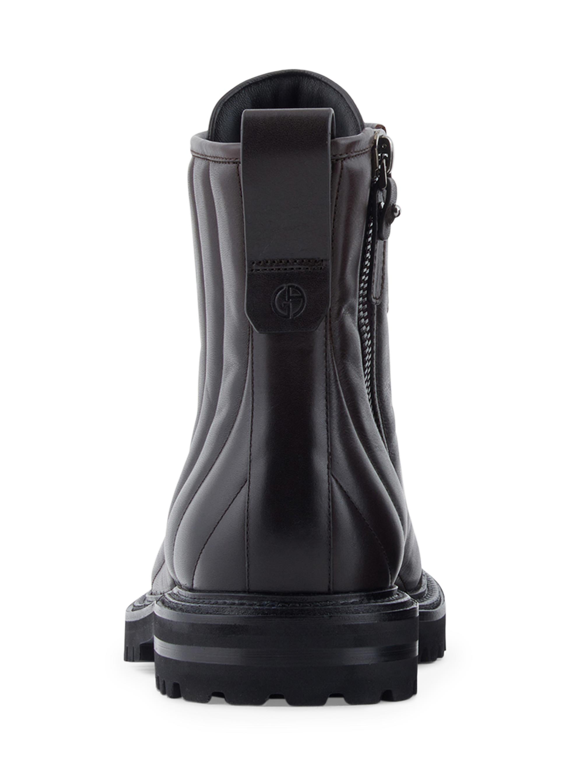 Giorgio Armani Quilted Leather Combat Boots | Saks Fifth Avenue