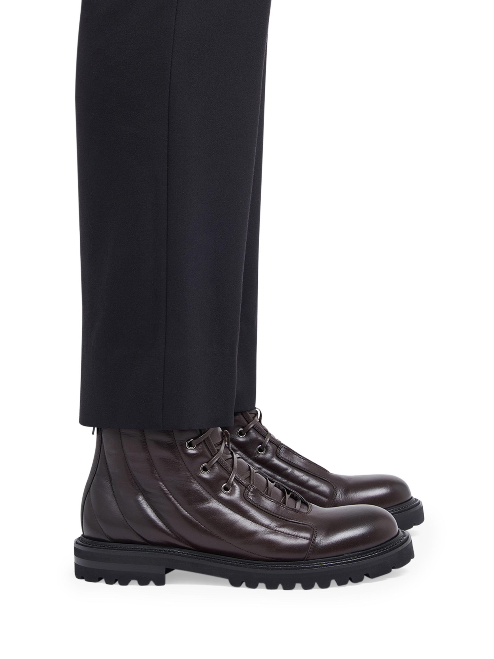 Giorgio Armani Quilted Leather Combat Boots | Saks Fifth Avenue