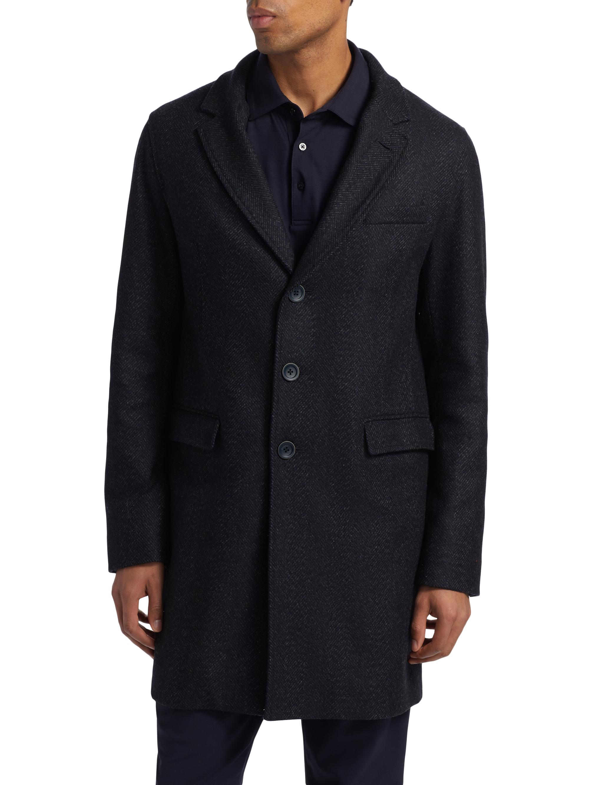 ジャケット・アウター HLT Herringbone Wool-Blend Classic Coat Herno Herringbone Wool-Blend Coat | Saks Fifth Avenue