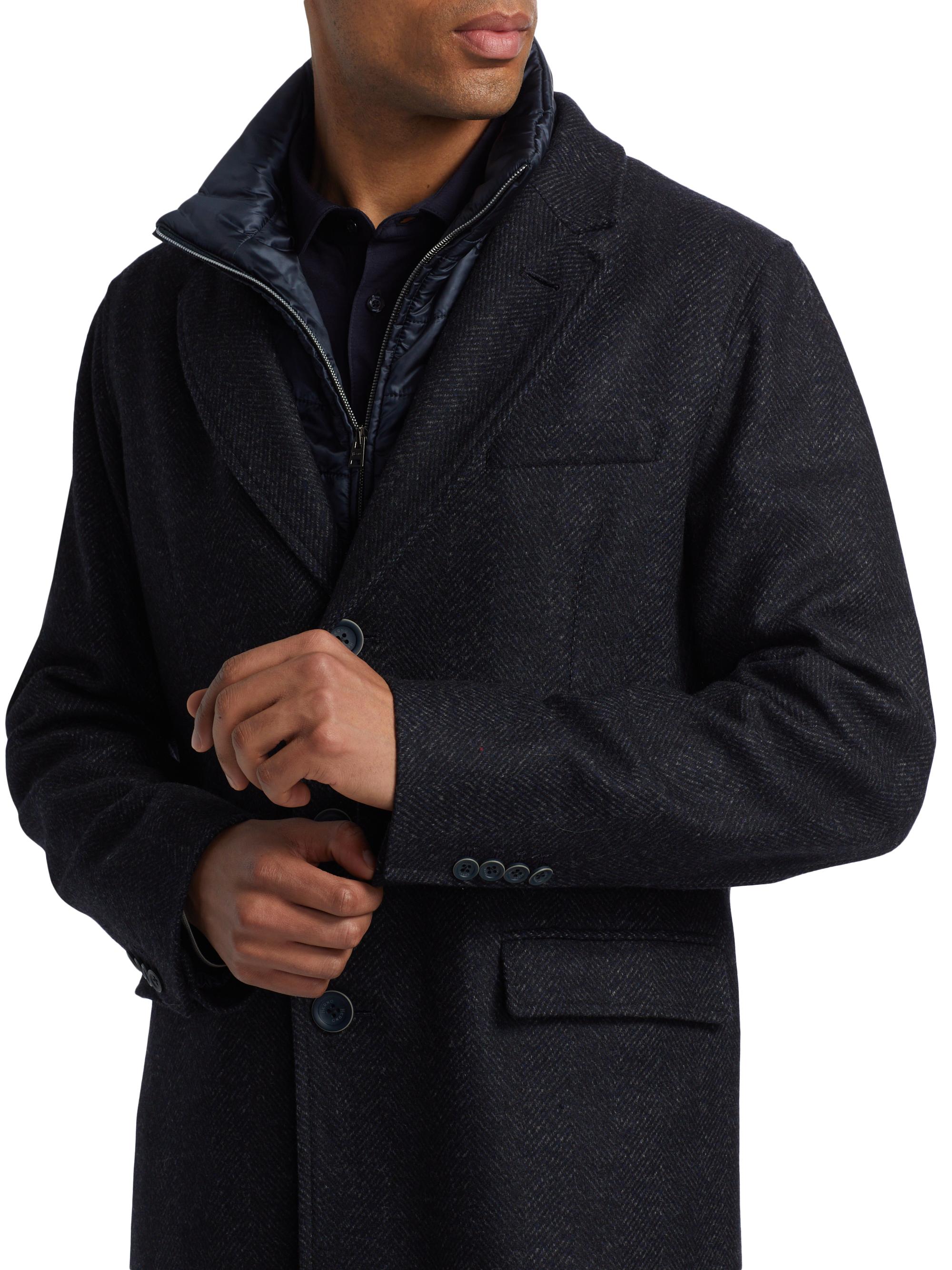 ジャケット・アウター HLT Herringbone Wool-Blend Classic Coat Herno Herringbone Wool-Blend Coat | Saks Fifth Avenue