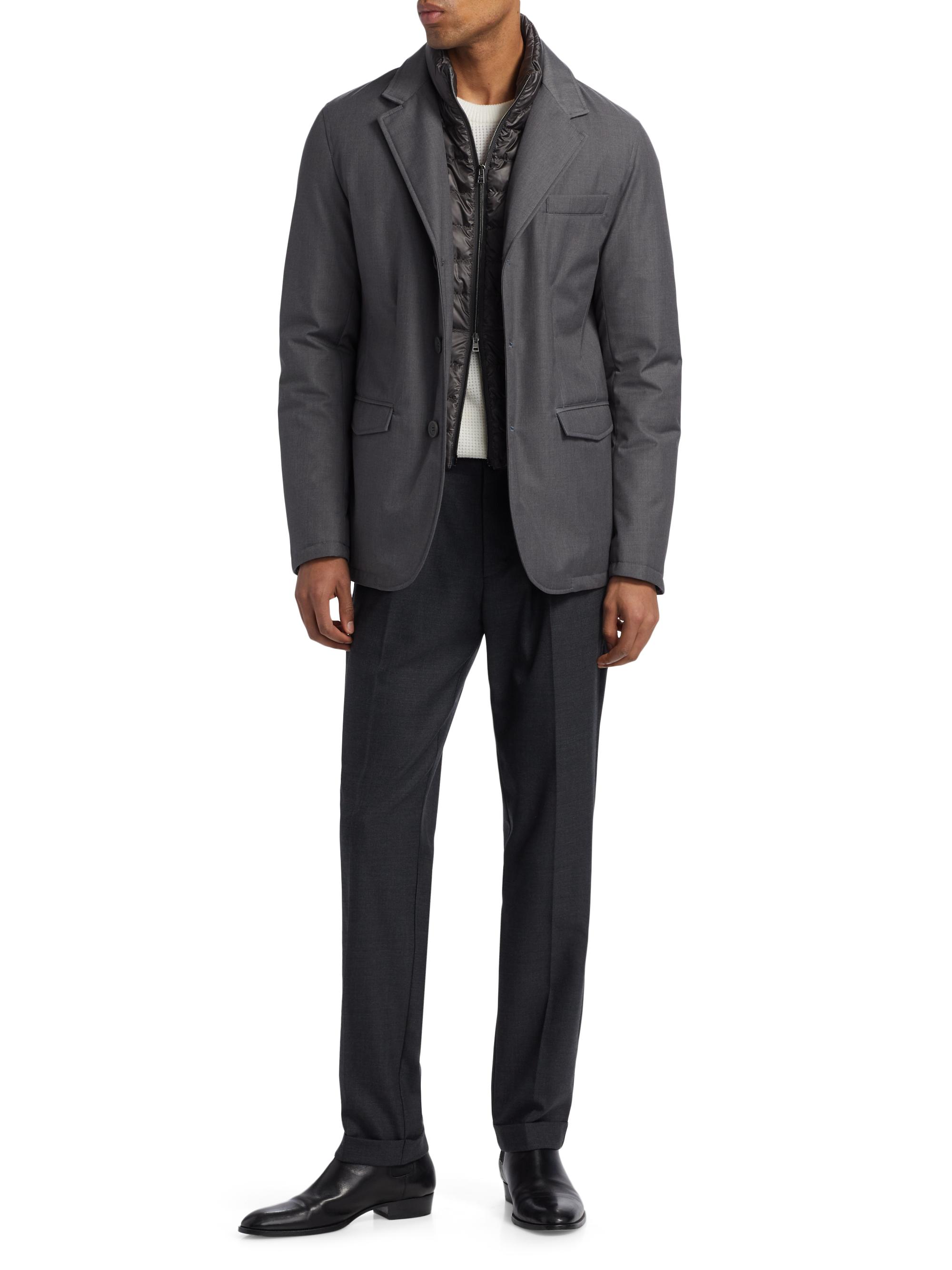 Herno Notch Lapel Solid Down Blazer | Saks Fifth Avenue
