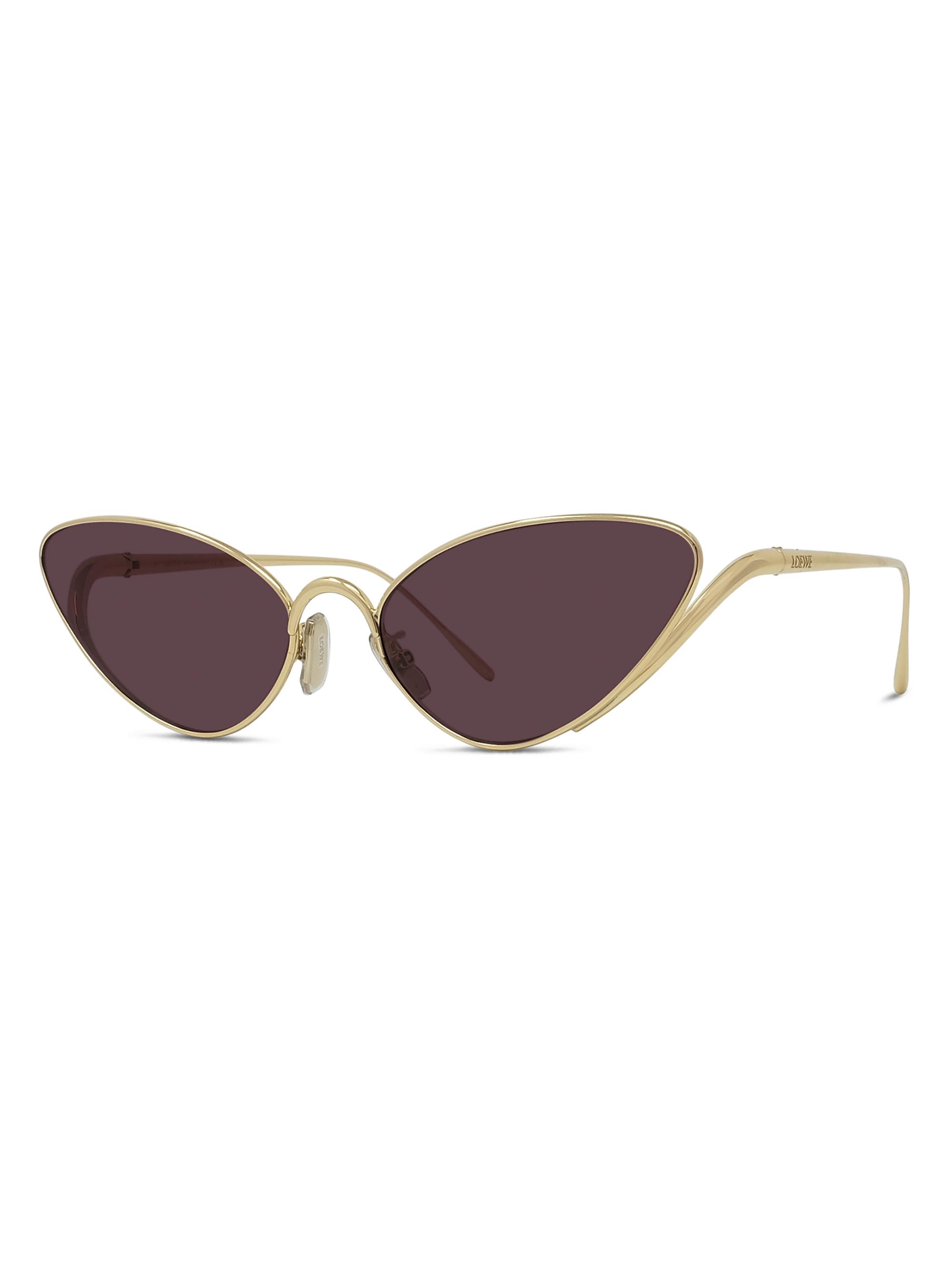LOEWE Women's Signature 59MM Cat-Eye Sunglasses - Shiny Endura Gold Violet