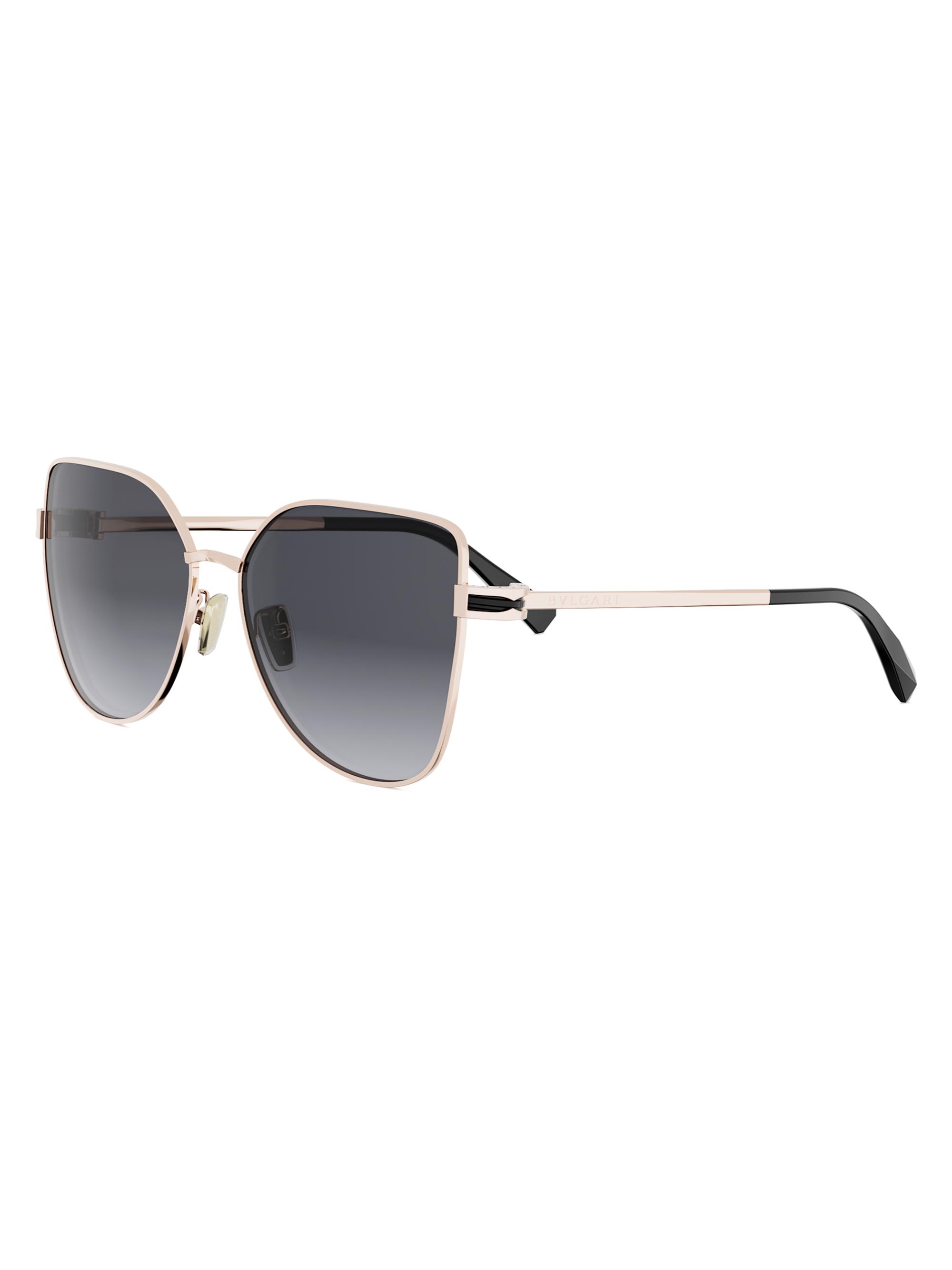 BVLGARI Women's B. Zero1 57MM Square Sunglasses - Shiny Rose Gold Gradient Smoke
