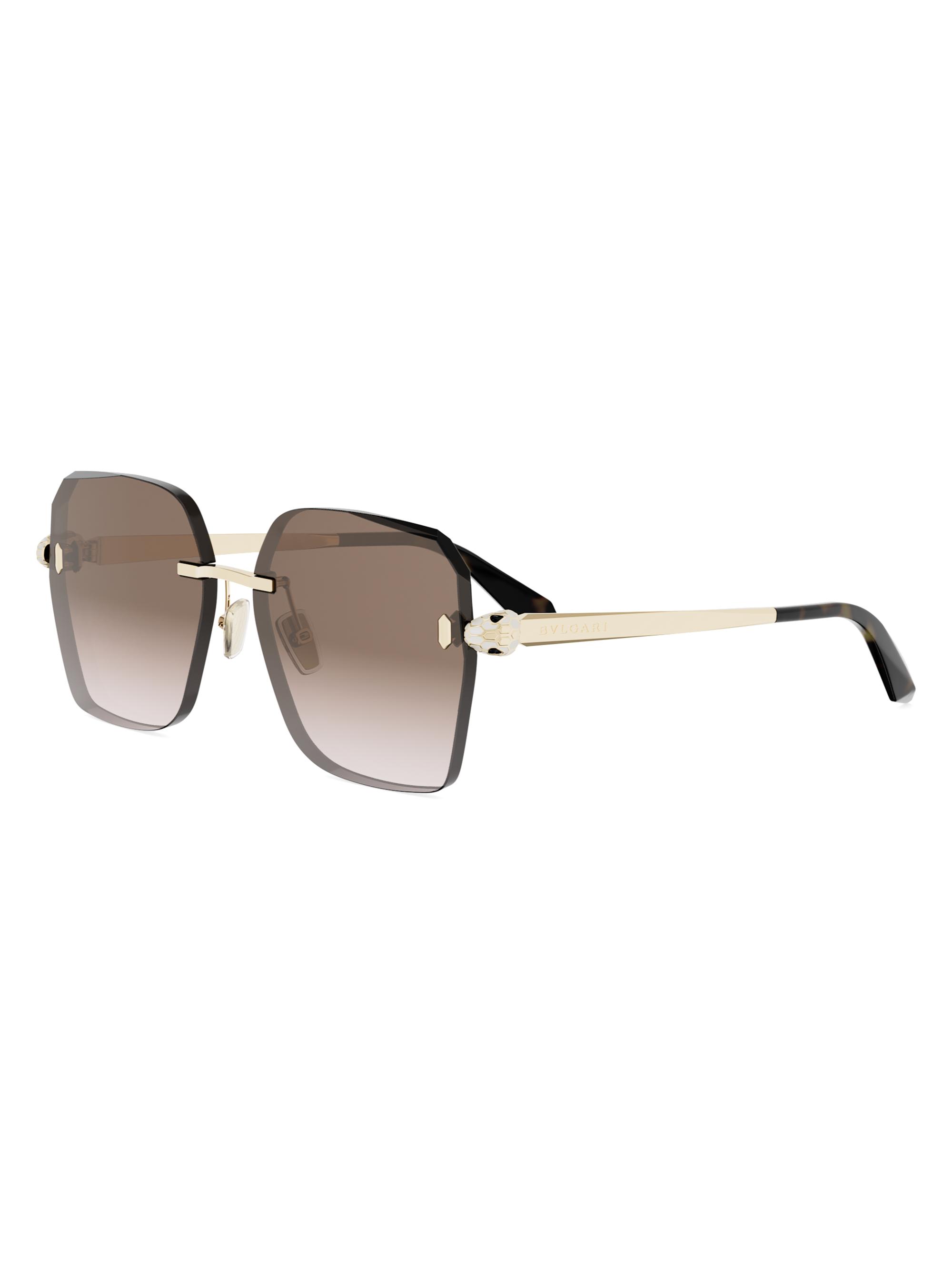 BVLGARI Women's Serpenti Forever 58MM Square Sunglasses - Goldother Gradient Brown