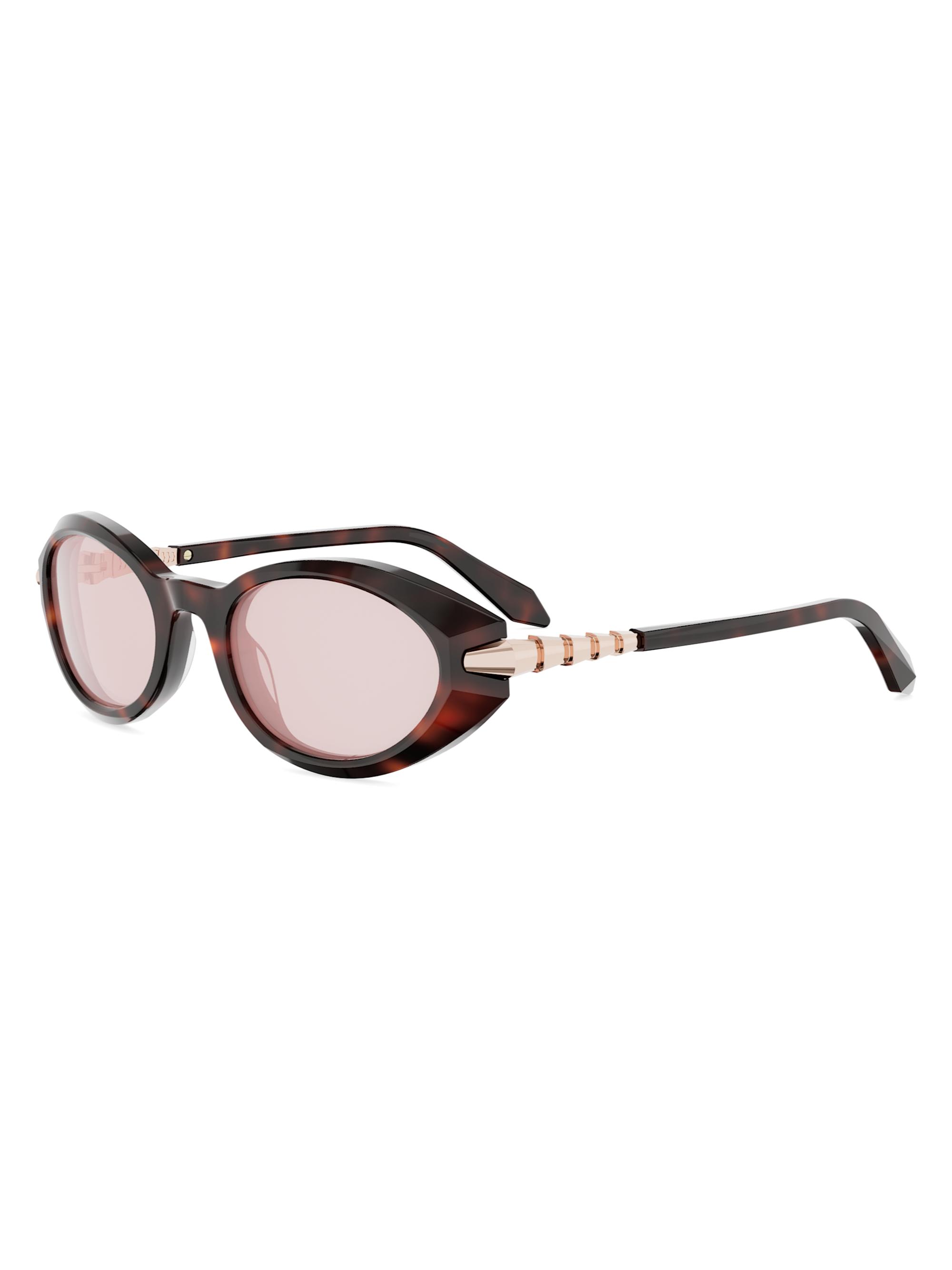 BVLGARI Women's Serpenti Viper 51MM Oval Sunglasses - Red Havana Violet