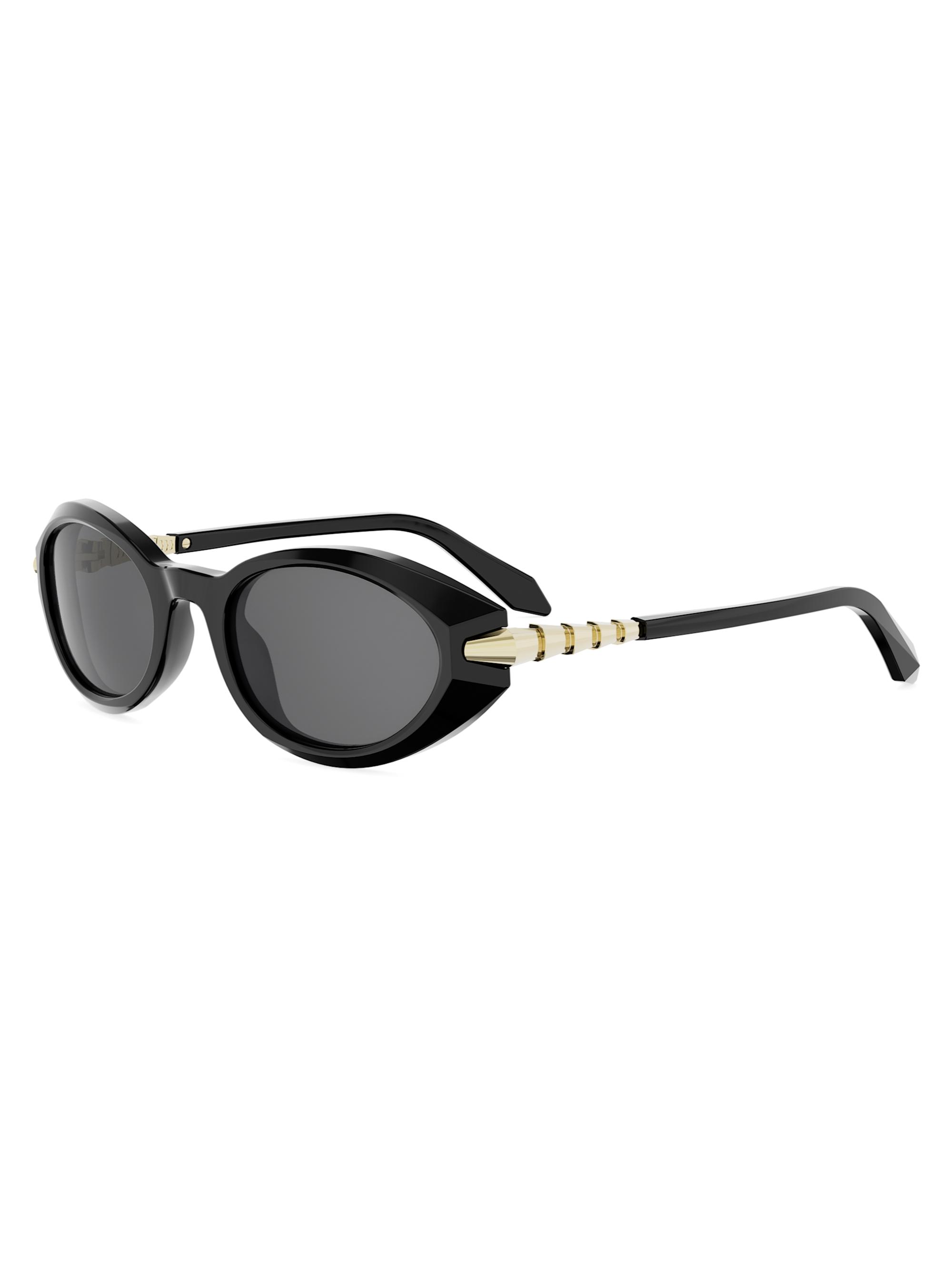 BVLGARI Women's Serpenti Viper 51MM Oval Sunglasses - Shiny Black Smoke