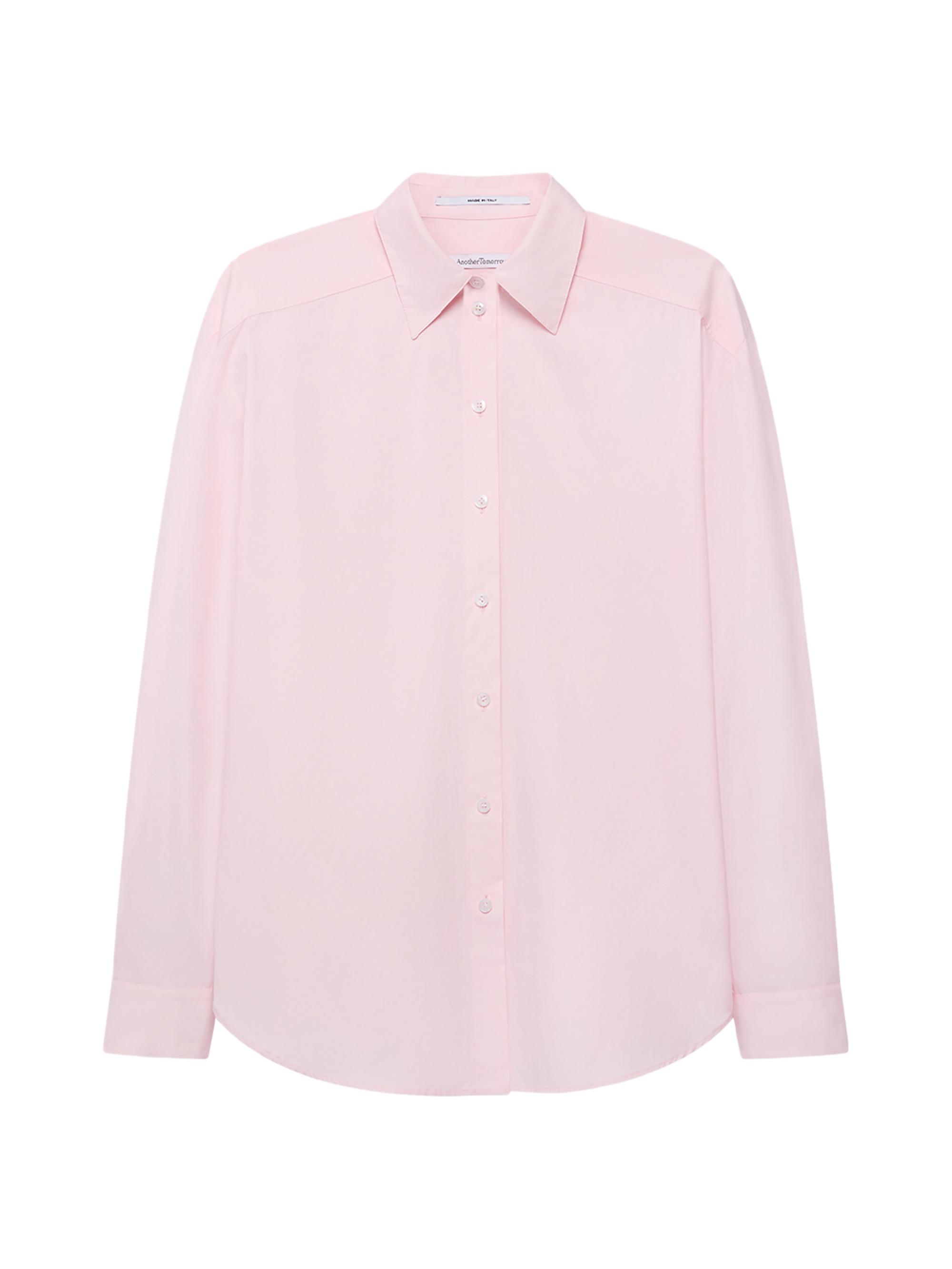 Another Tomorrow Women's Pleat Back Shirt - Blush