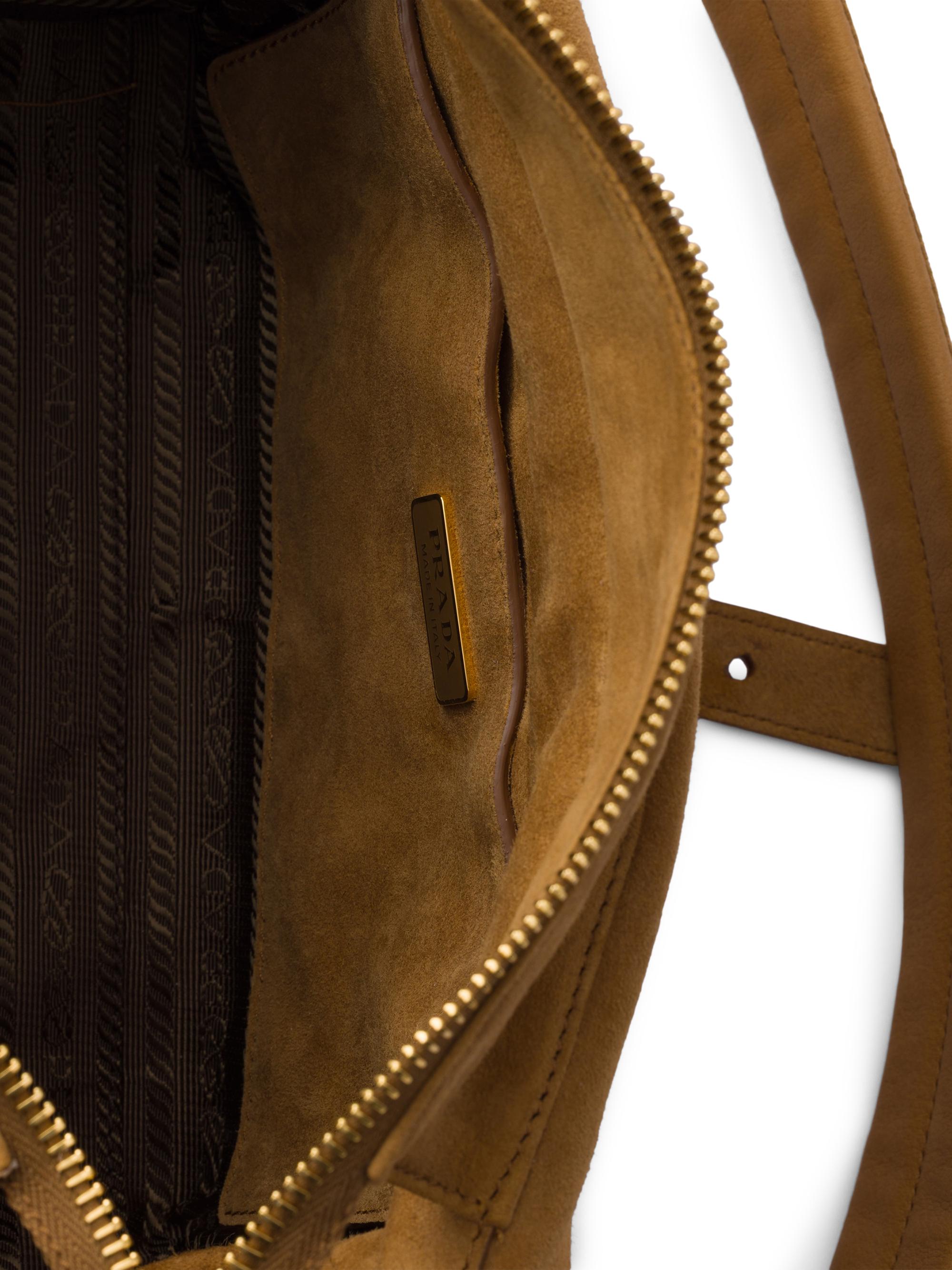Prada Explore Medium Suede Shoulder Bag | Saks Fifth Avenue