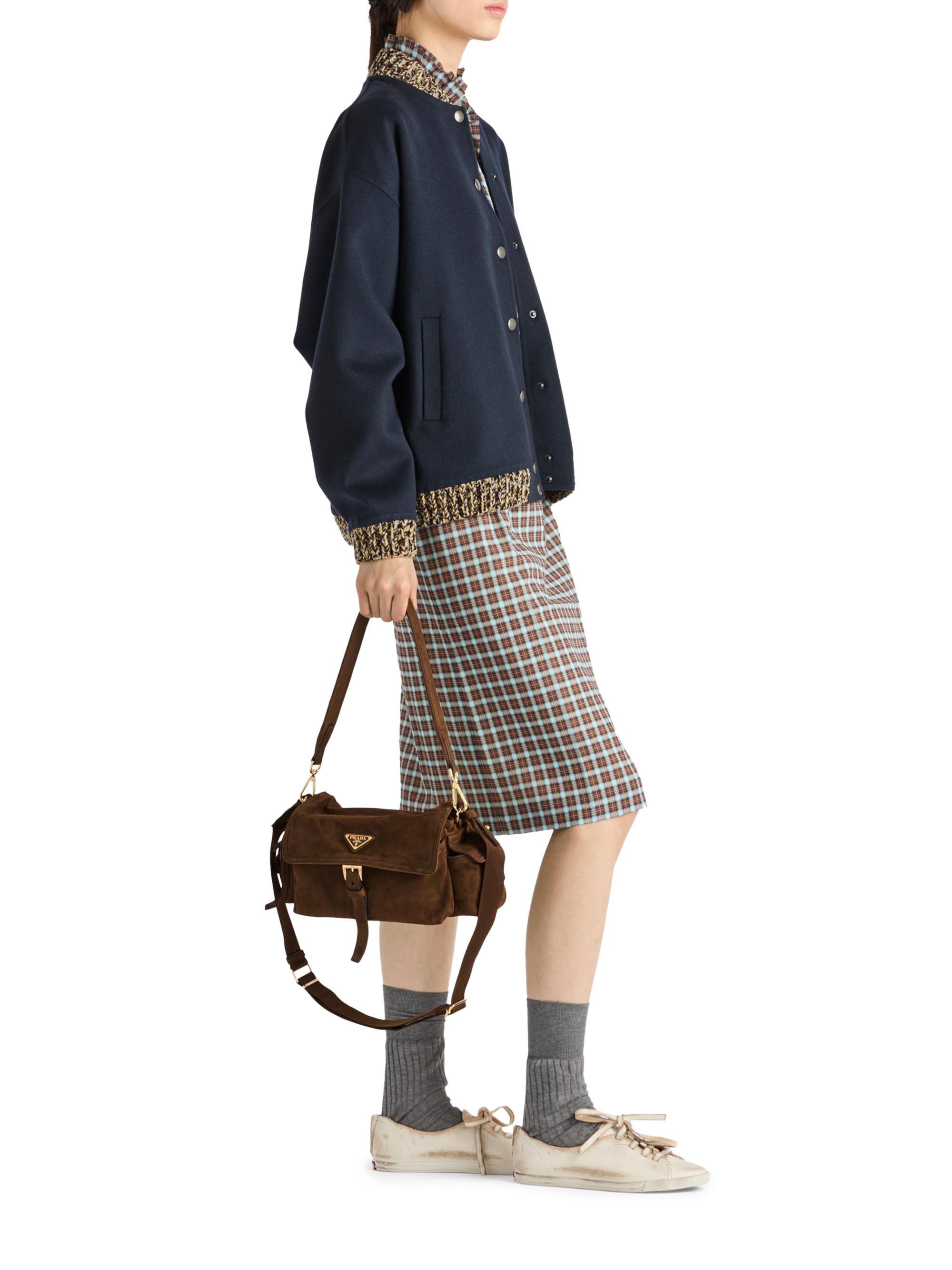 Prada Explore Medium Suede Shoulder Bag | Saks Fifth Avenue