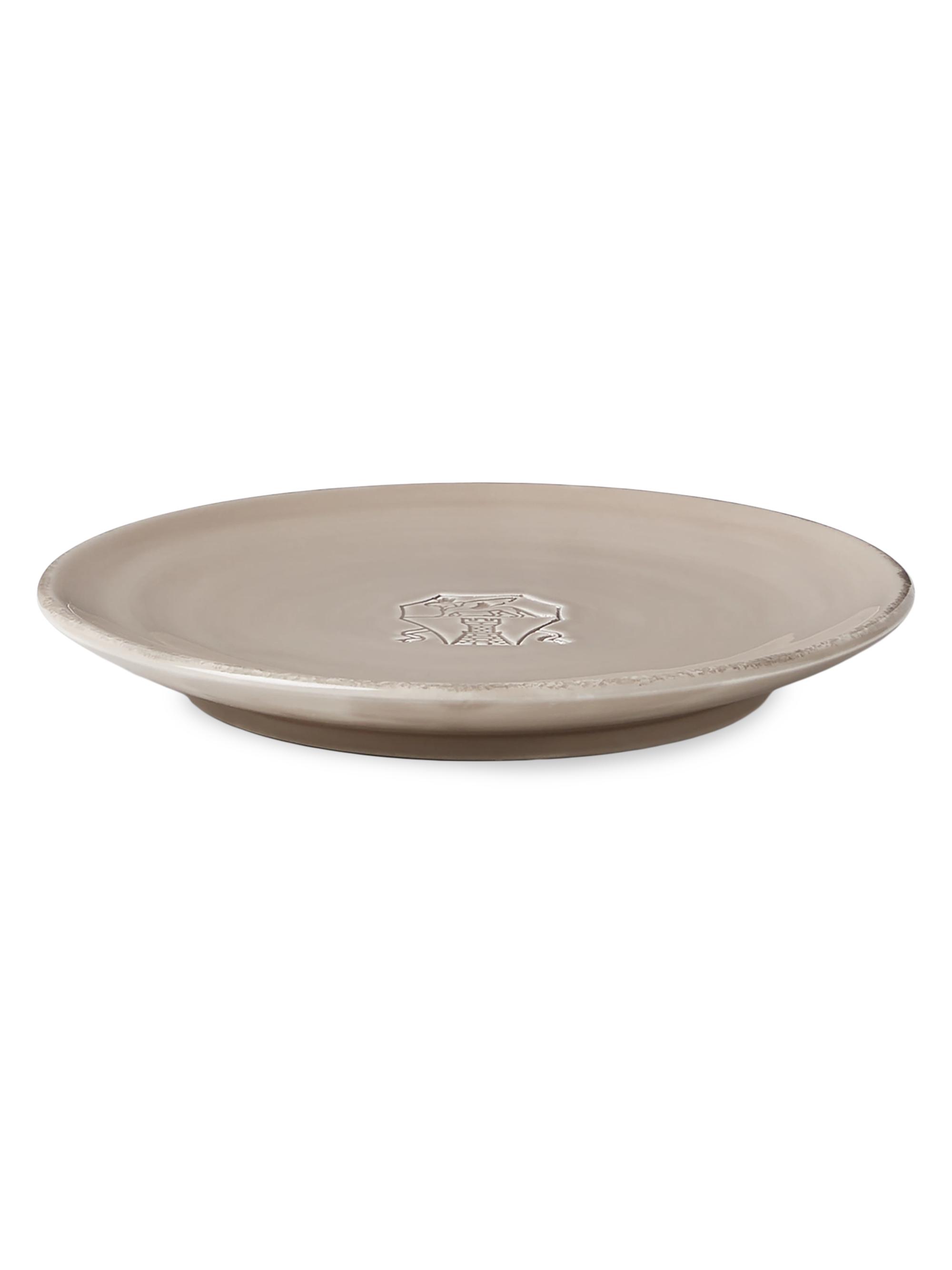 Brunello Cucinelli Tradition Ceramic Saucer with Logo - Brown