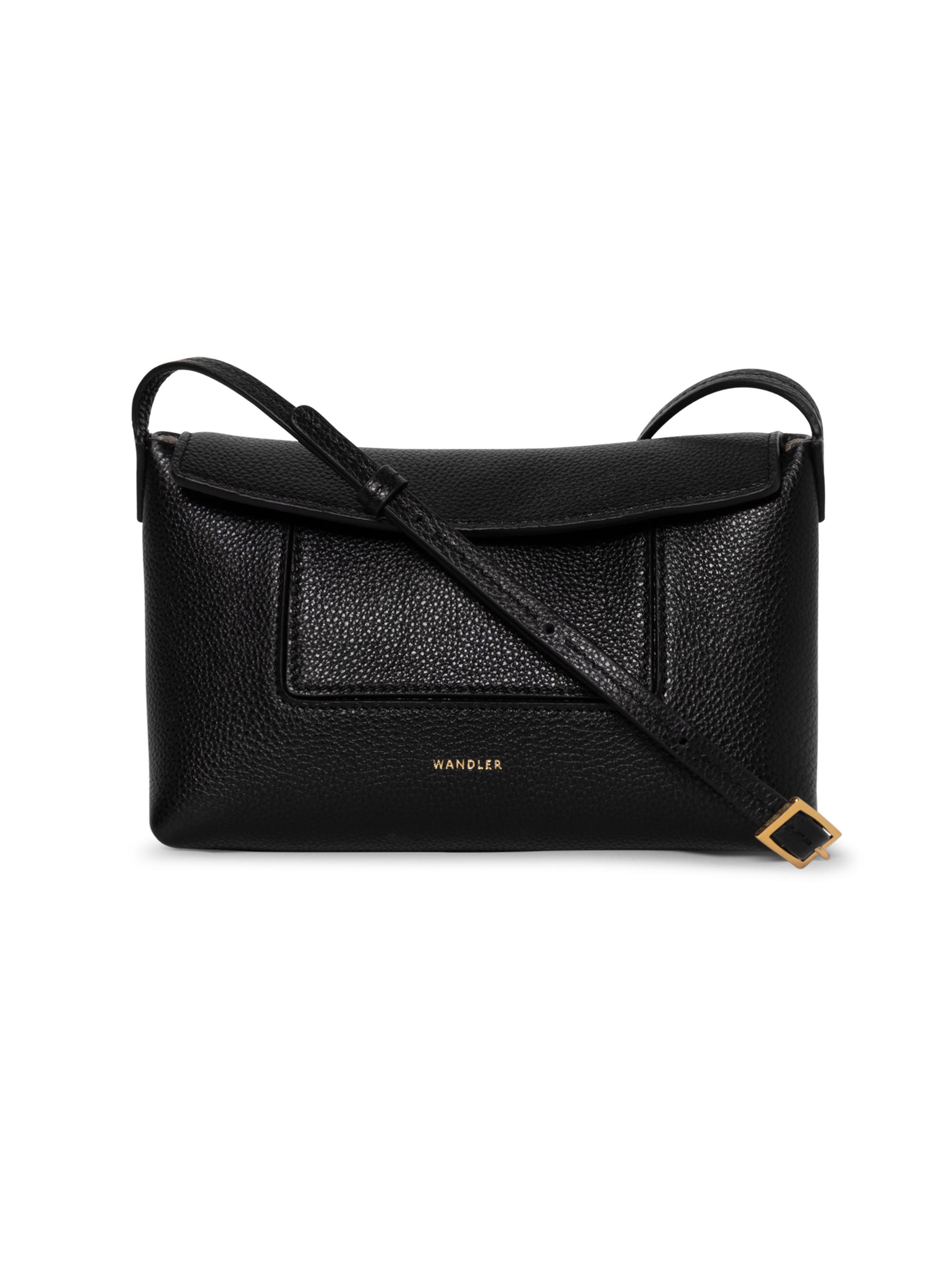 Wandler Women's Mini Penelope Slouch Leather Shoulder Bag - Black Crust