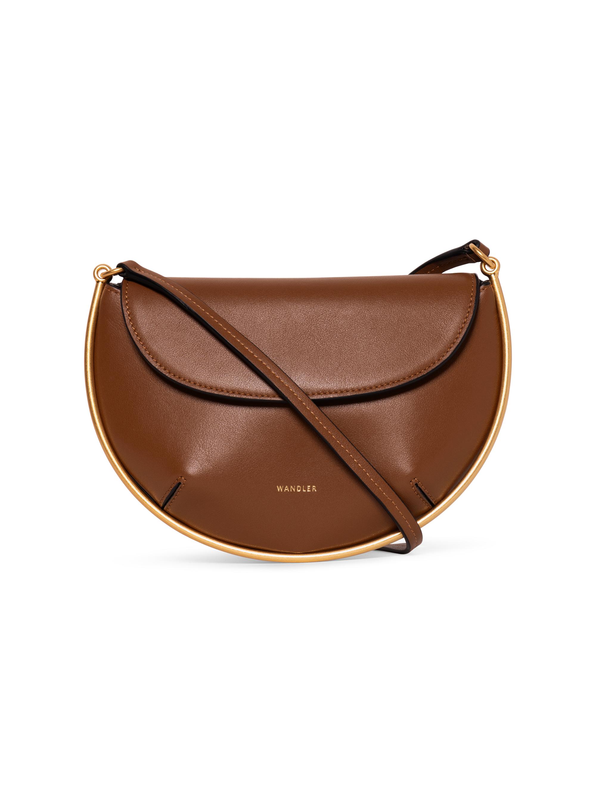 Wandler Women's Kate Mini Leather Crossbody Bag - Saddle