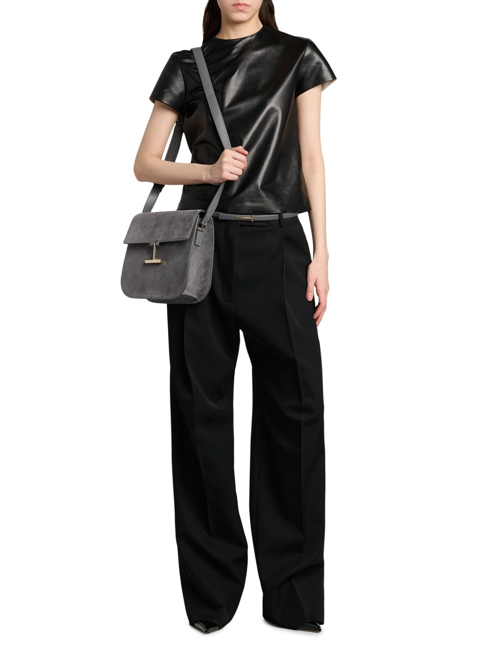 TOM FORD Women's Tara  Suede Crossbody Bag - Grey