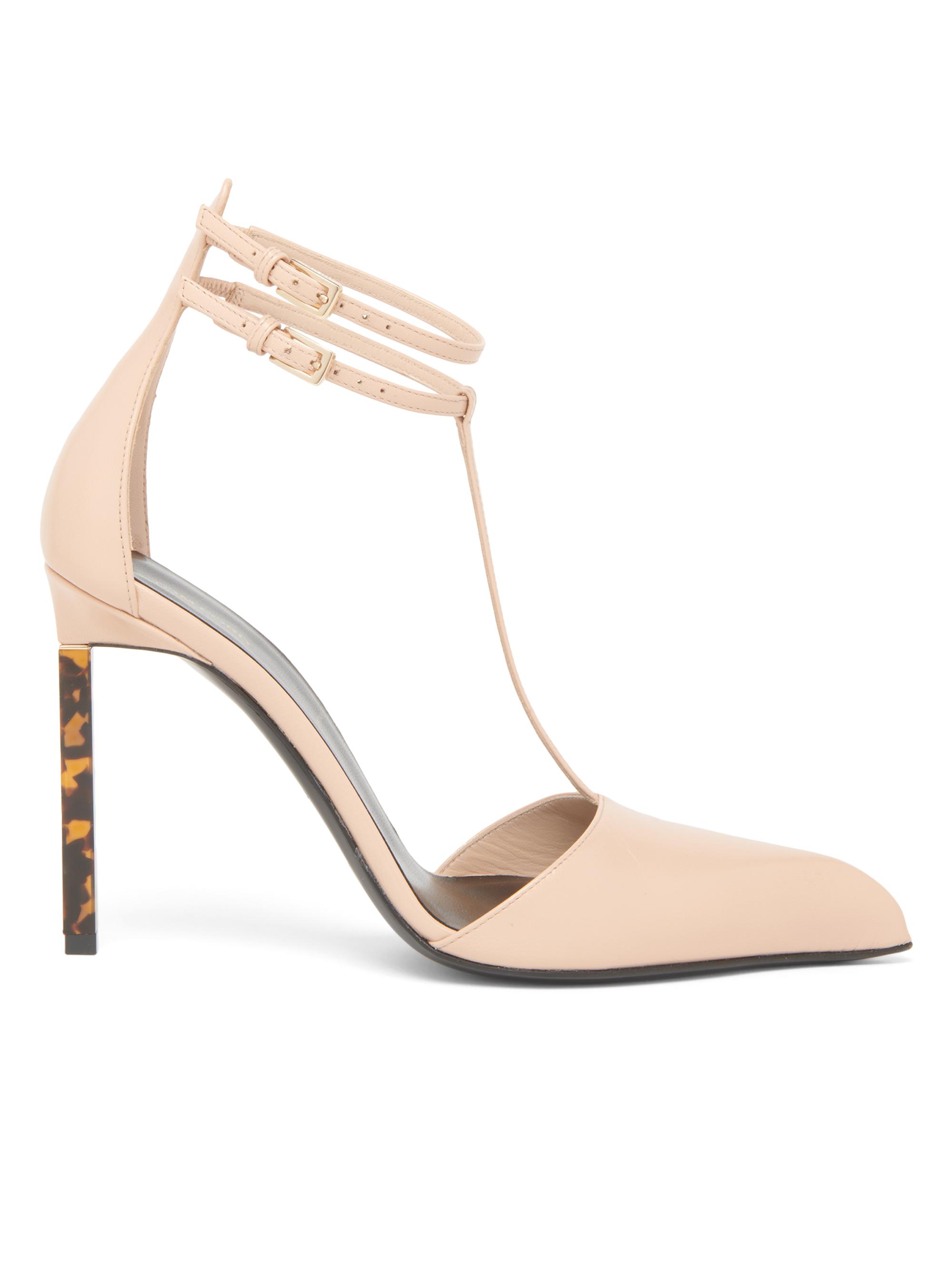 TOM FORD Women's Shiny Kid 105MM Leather T-Strap Pumps - Beige