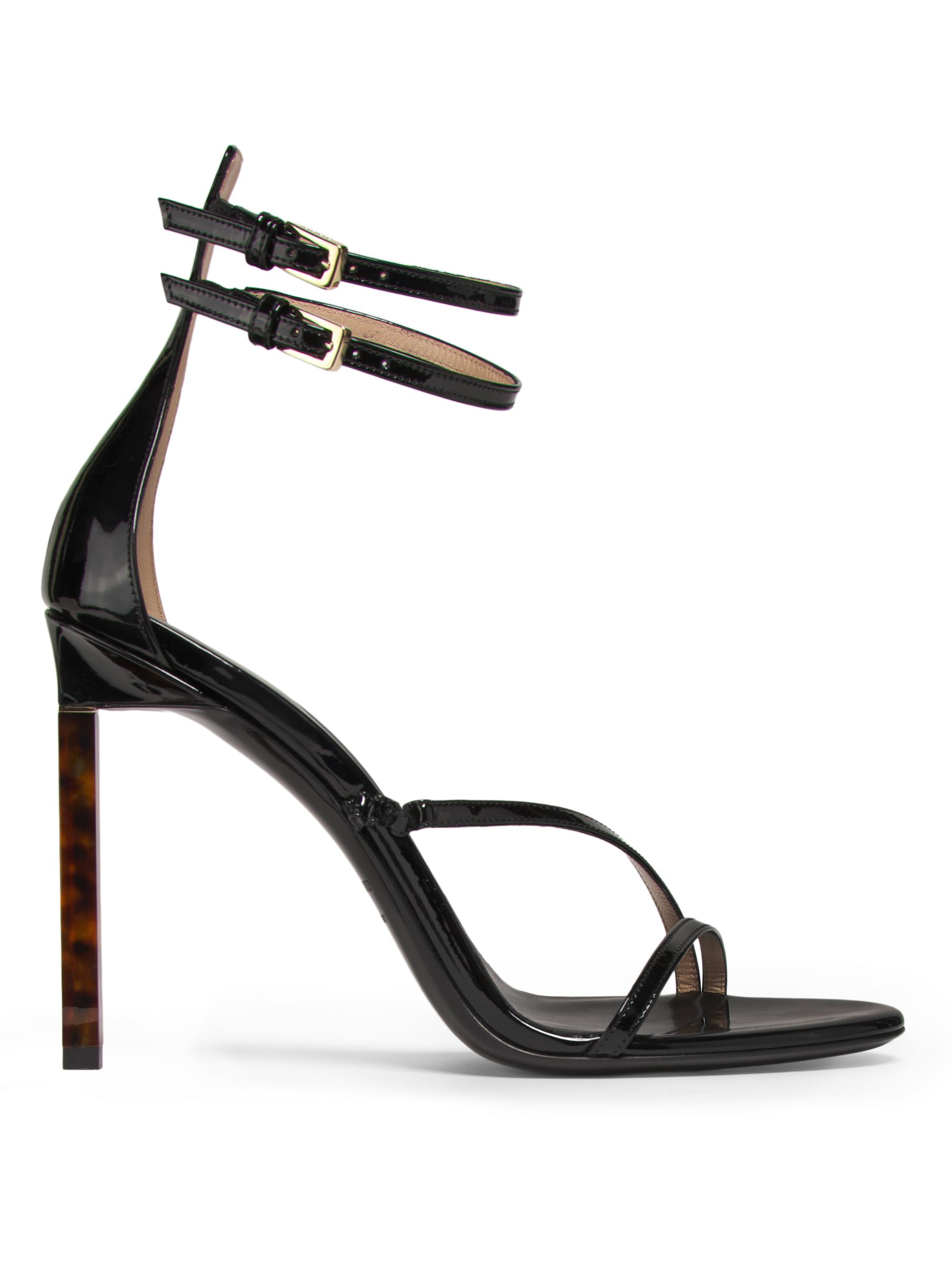 TOM FORD Women's 85MM Patent Leather Double Ankle Strap Sandals - Black