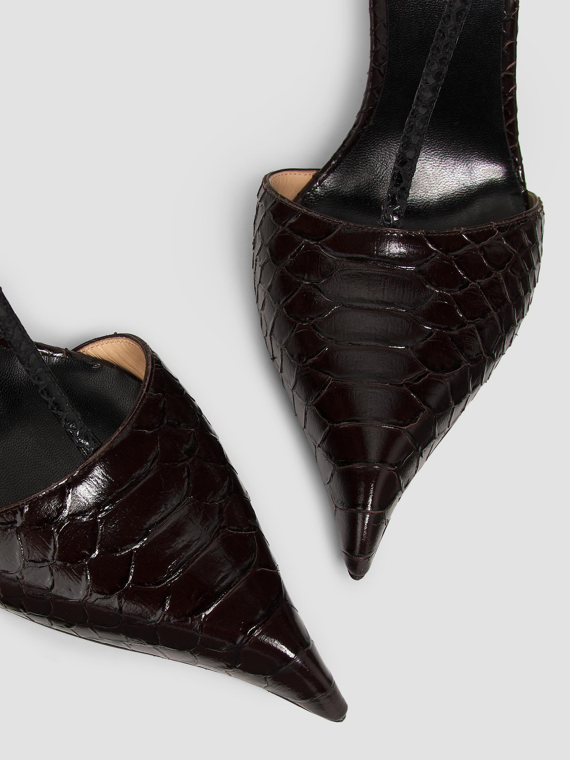 TOM FORD 100MM Python-Embossed Leather Strappy Pumps | Saks Fifth Avenue