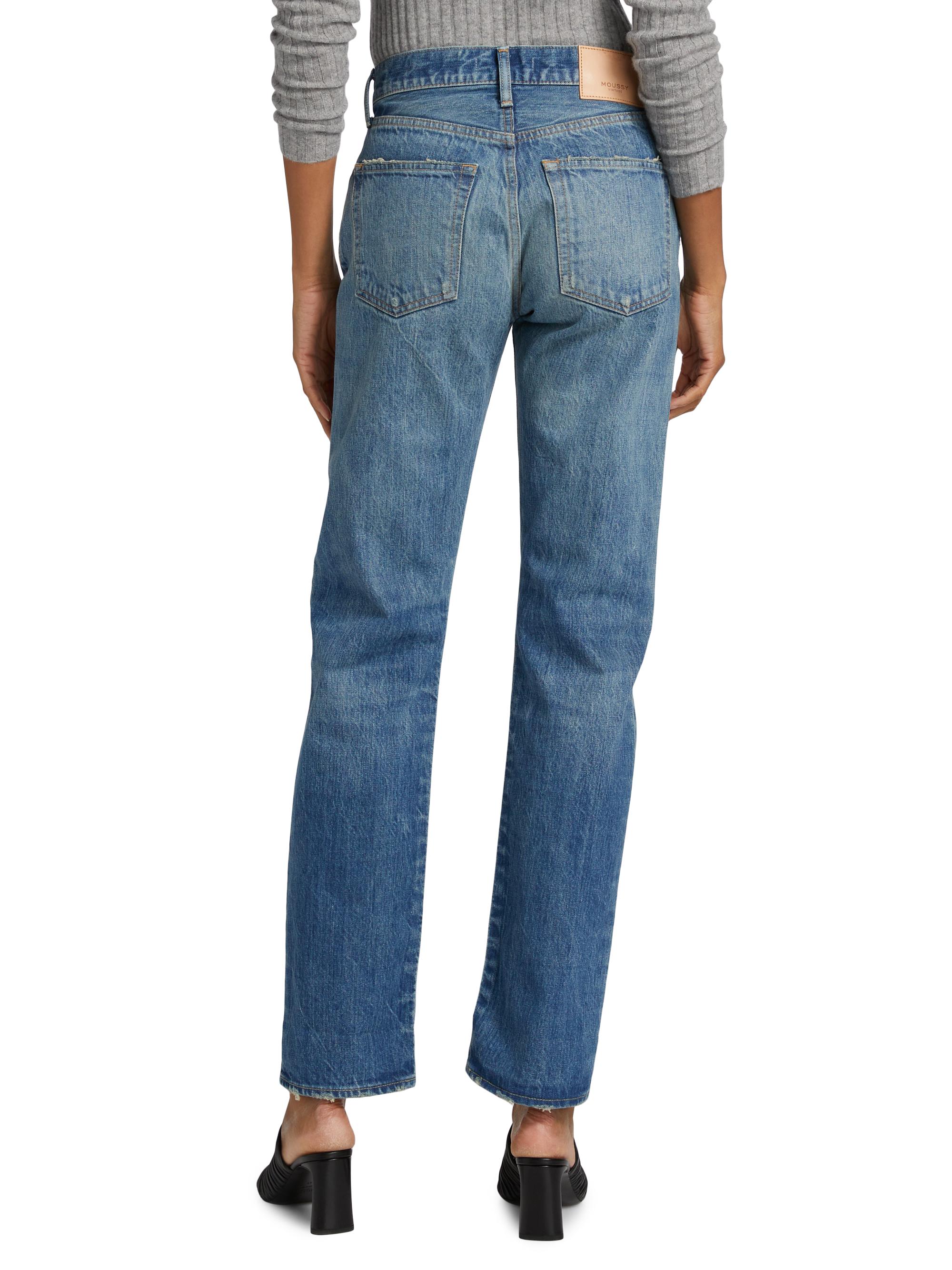 Moussy Vintage Frederica High-Rise Straight-Leg Jeans | Saks Fifth