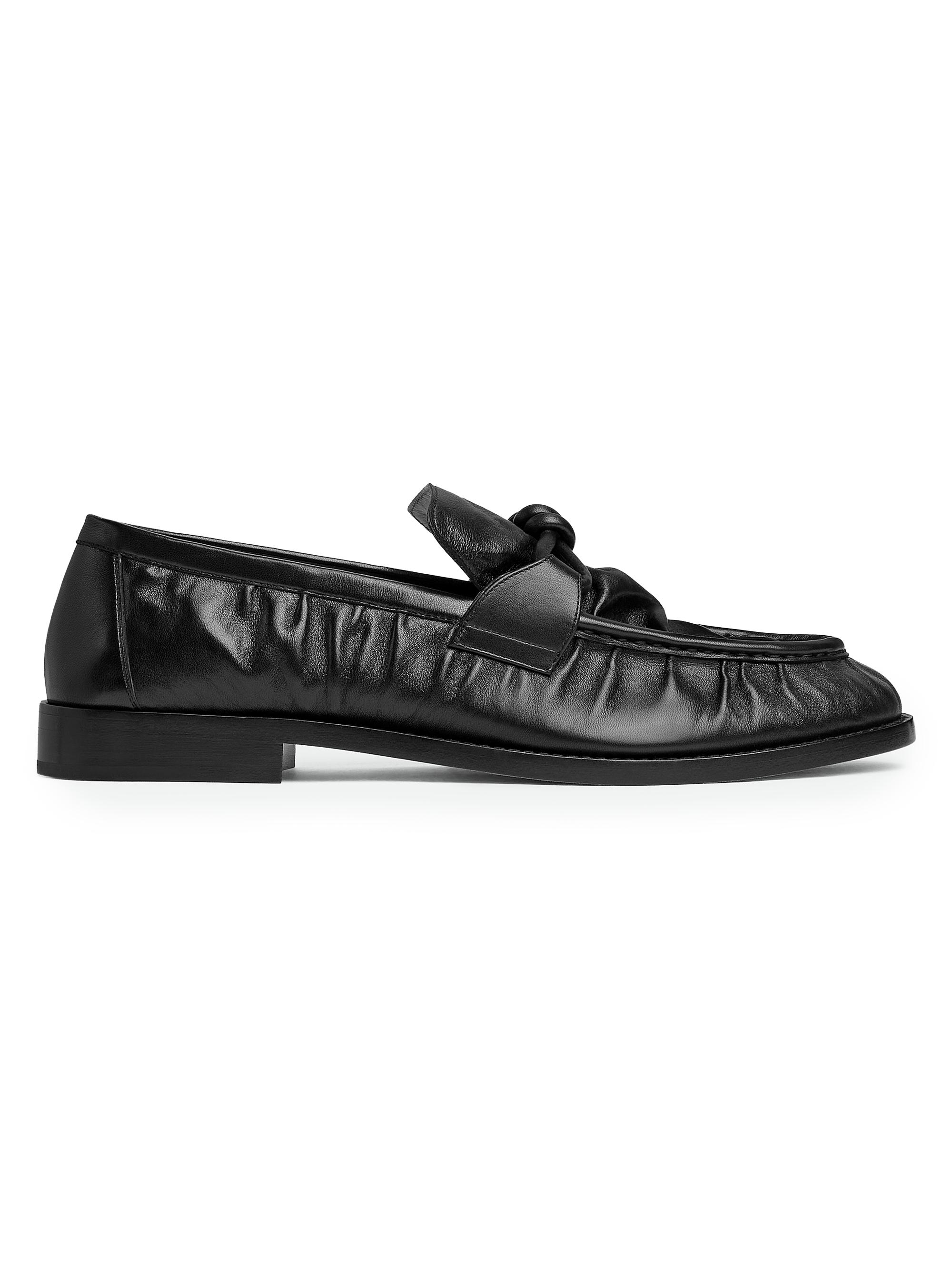 Bottega Veneta Women's Astaire Leather Knot Loafers - Black