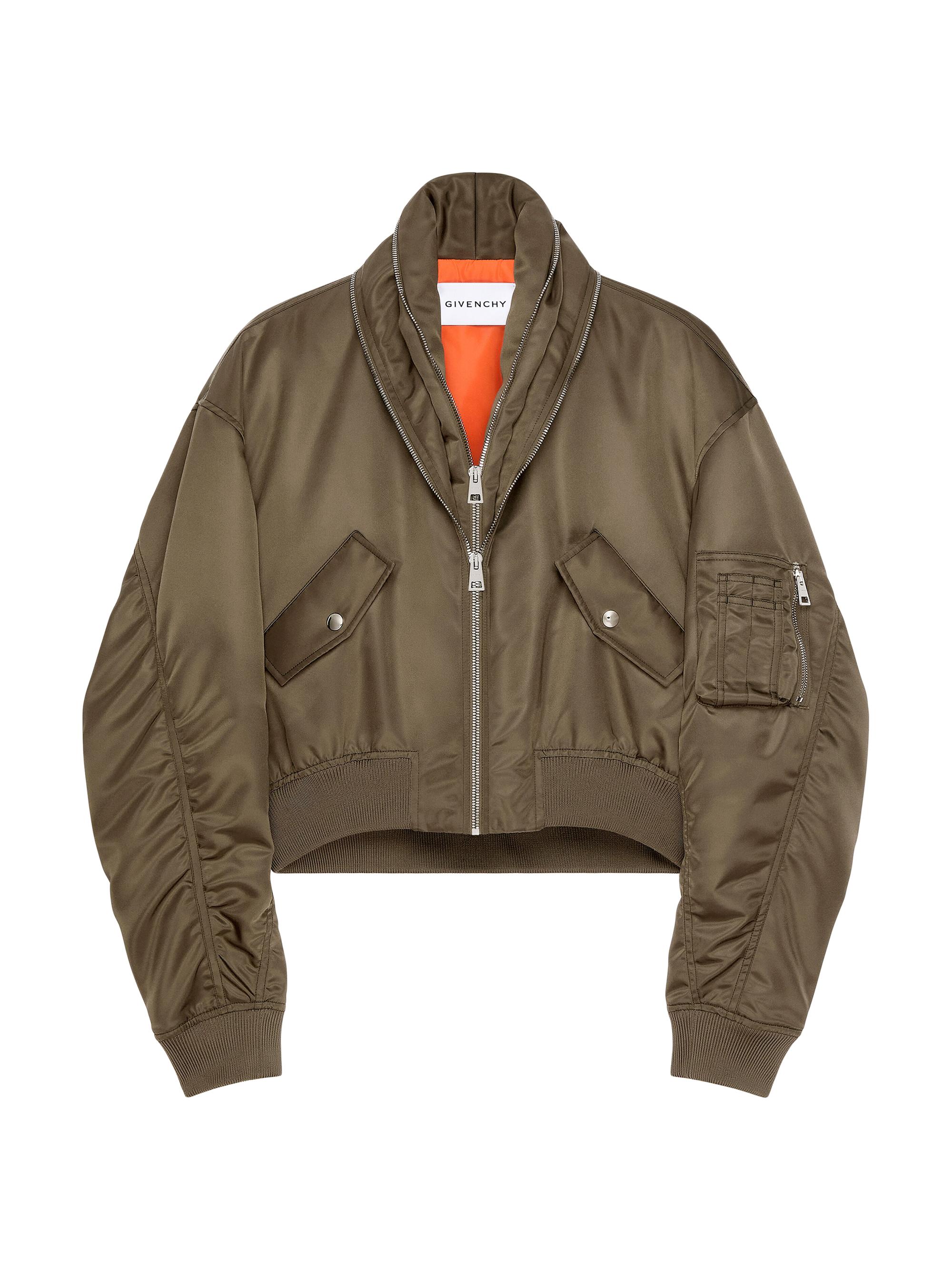 Sacai Nylon Twill & Knit Bomber Jacket | Saks Fifth Avenue