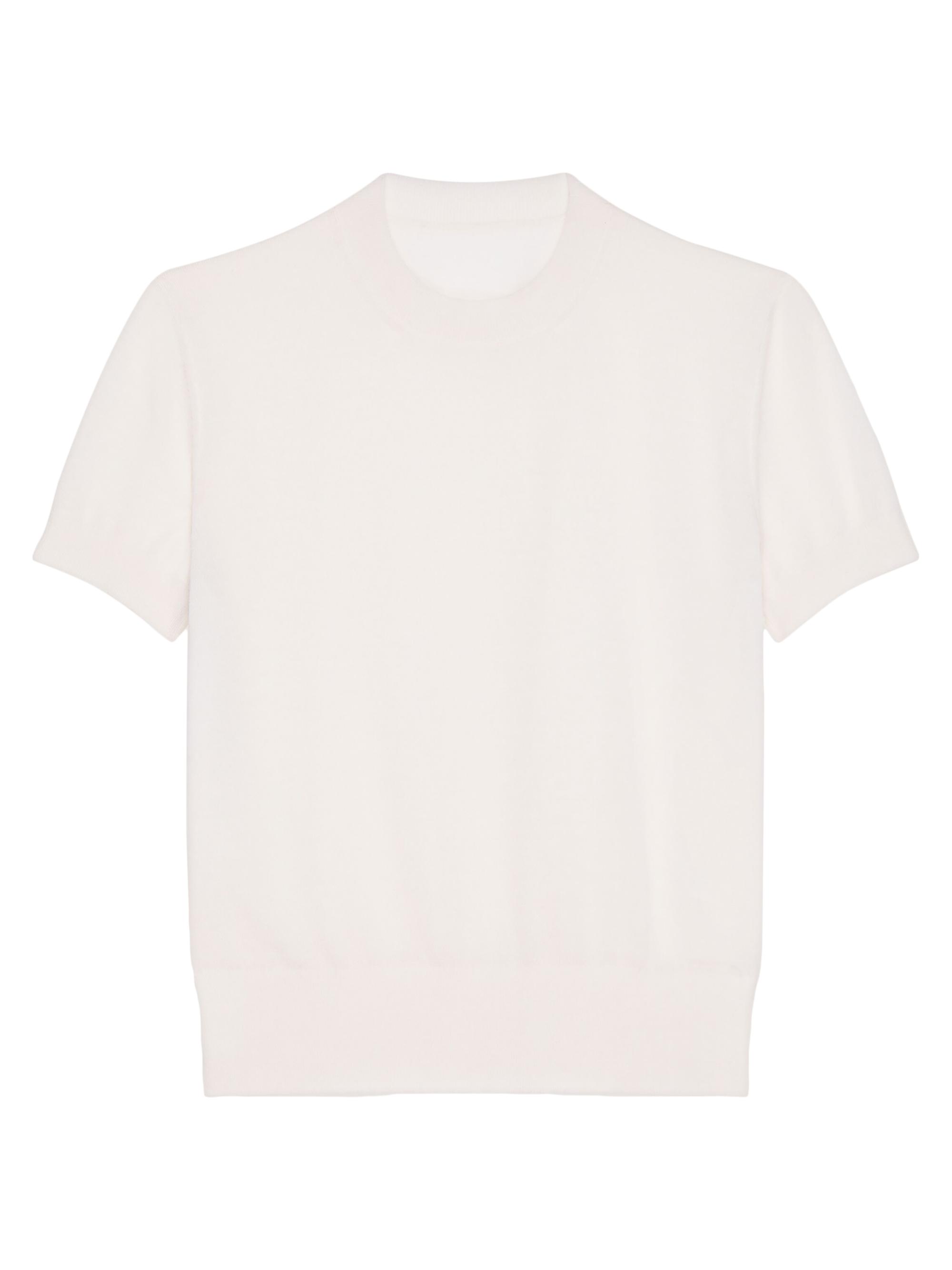 Givenchy Women's Short-Sleeved Sweater in Cashmere - Ecru