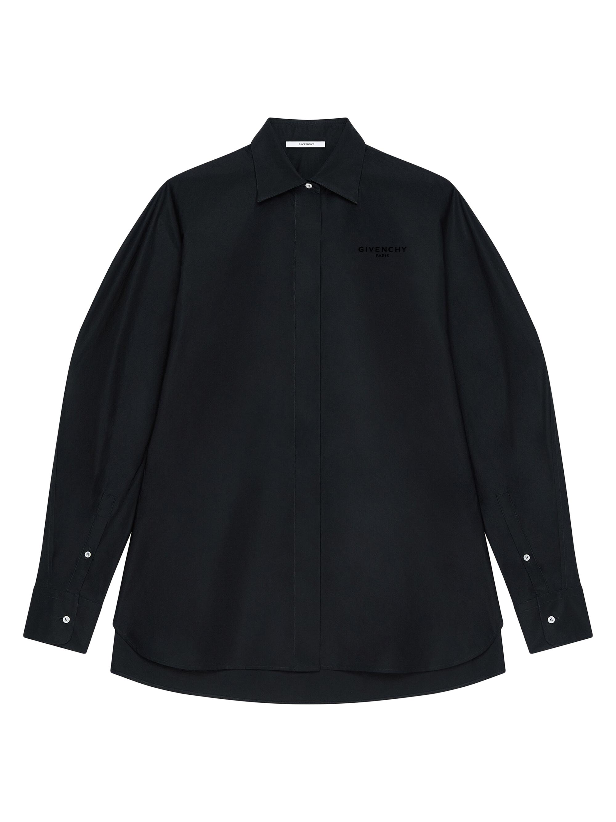 Givenchy Women's Shirt in Poplin with Embroidery - Black