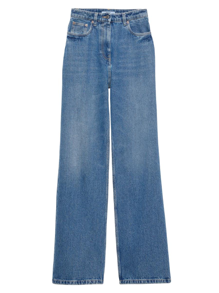 Prada Women's Five-pocket Denim Jeans In Blue