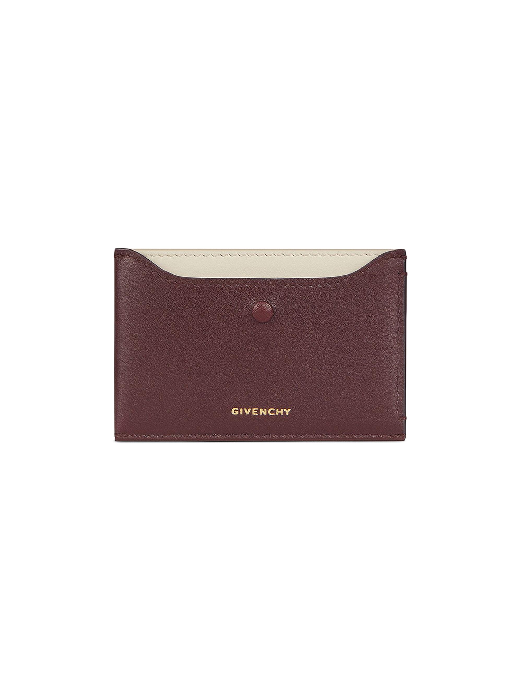 Givenchy Women's Day Card Holder in Shiny Leather - Burgundy
