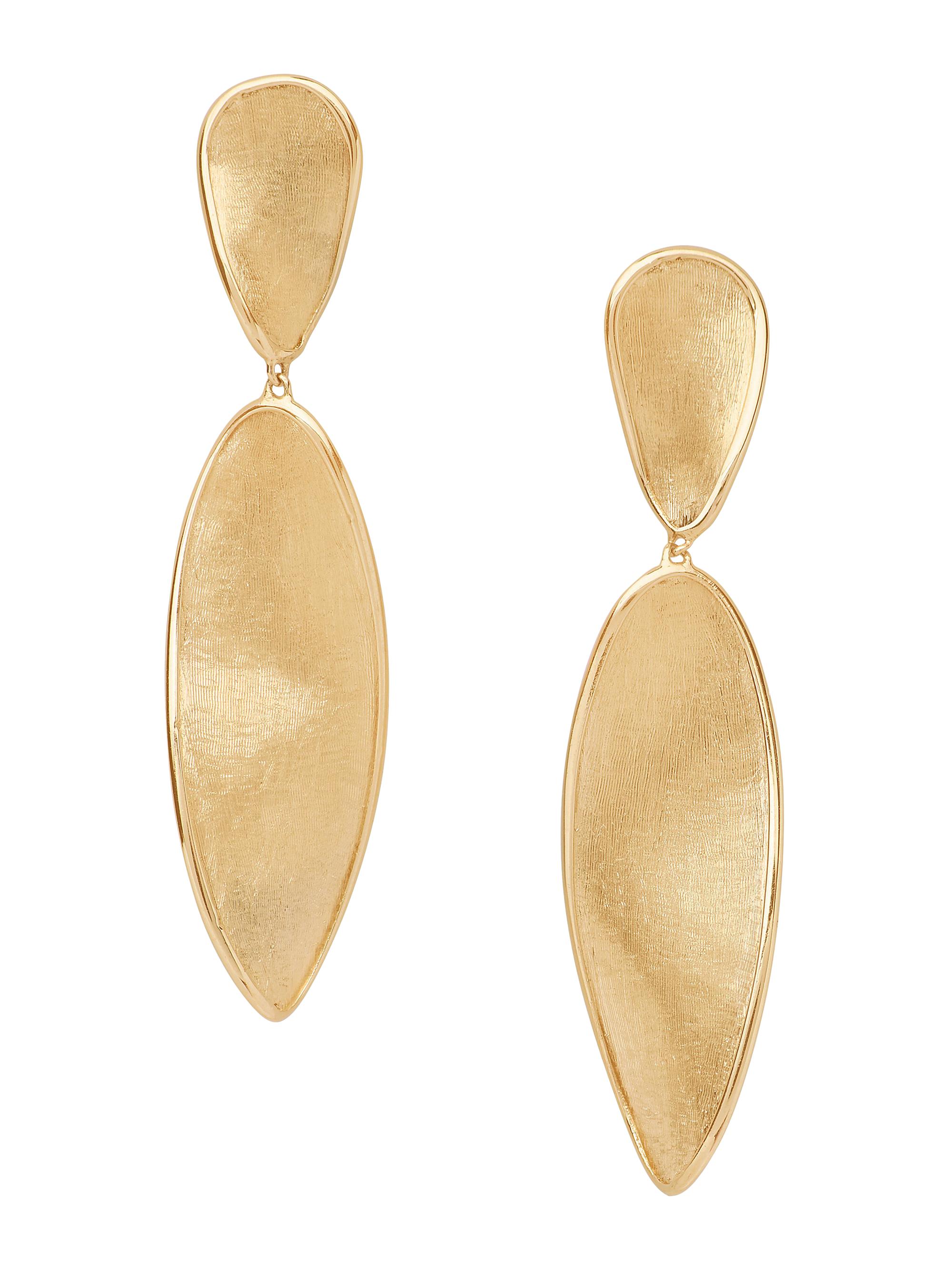 Marco Bicego Women's Lunaria Twist 18K Yellow Gold  Double-Drop Earrings - Yellow Gold