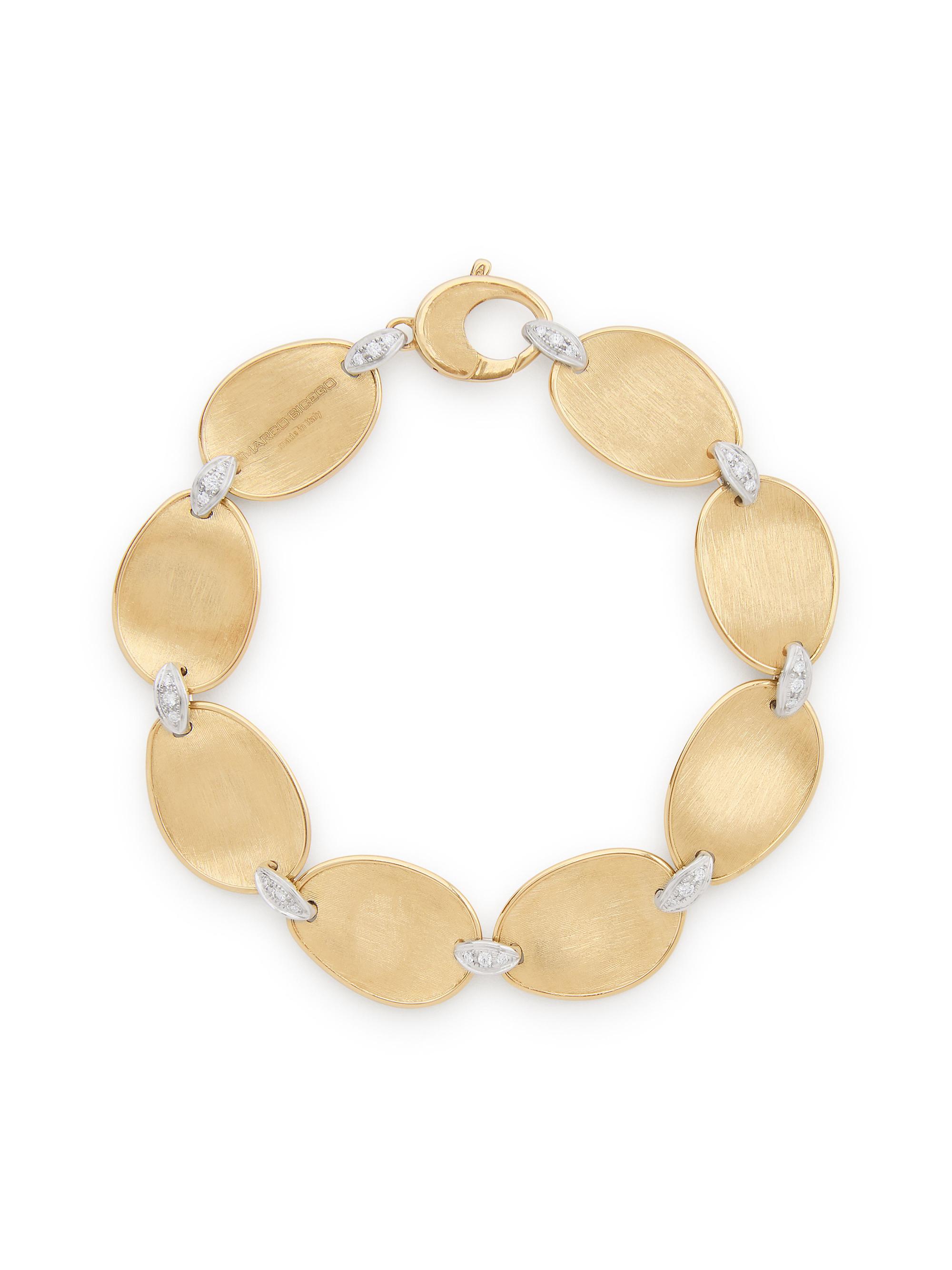 Marco Bicego Women's Lunaria Two-Tone 18K Gold & 0.16 TCW Diamond Bracelet - Yellow Gold