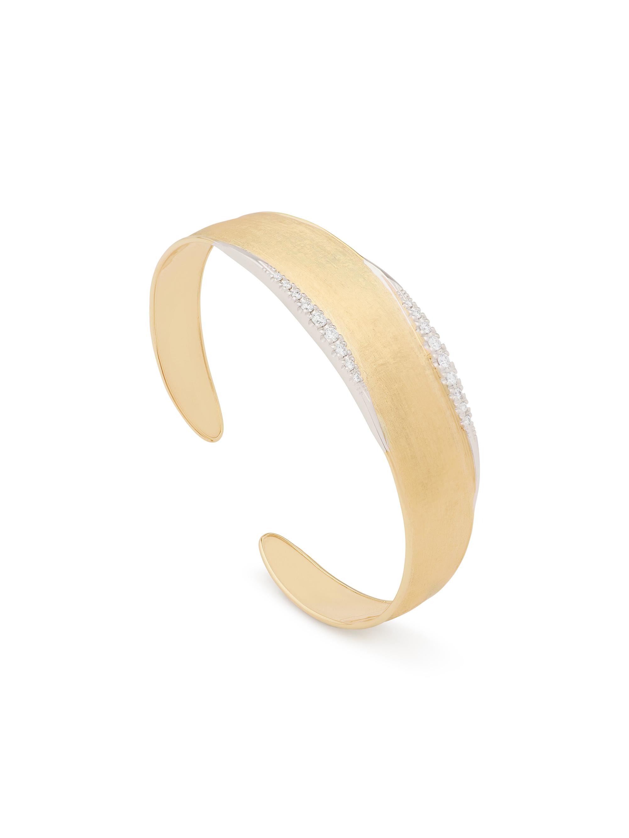 Marco Bicego Women's Lunaria Two-Tone 18K Gold & 0.29 TCW Diamond Cuff - Yellow Gold
