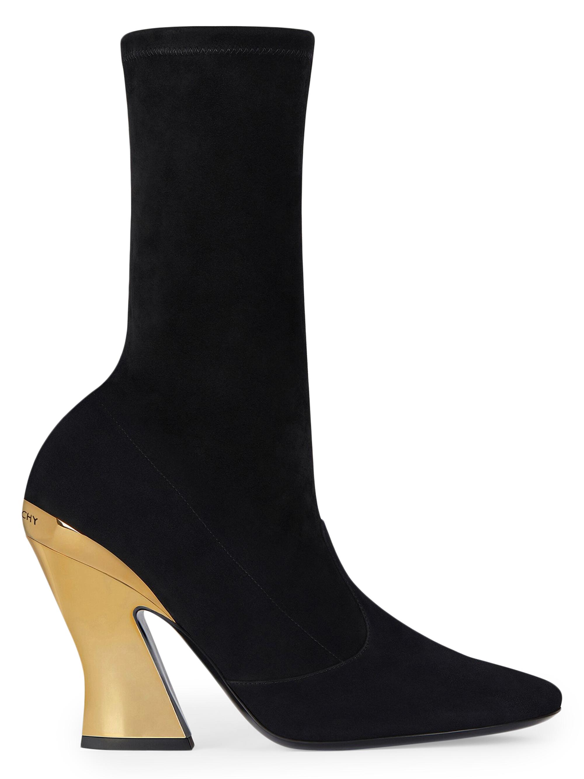 Givenchy Women's Sculpted Ankle Boots in Suede - Black Golden
