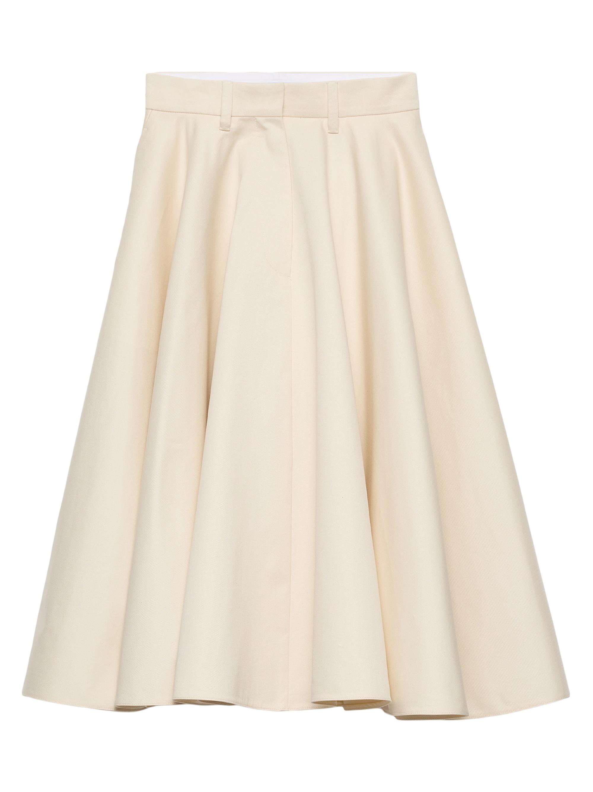 Prada Women's Chino Midi-Skirt - Light Beige Khaki