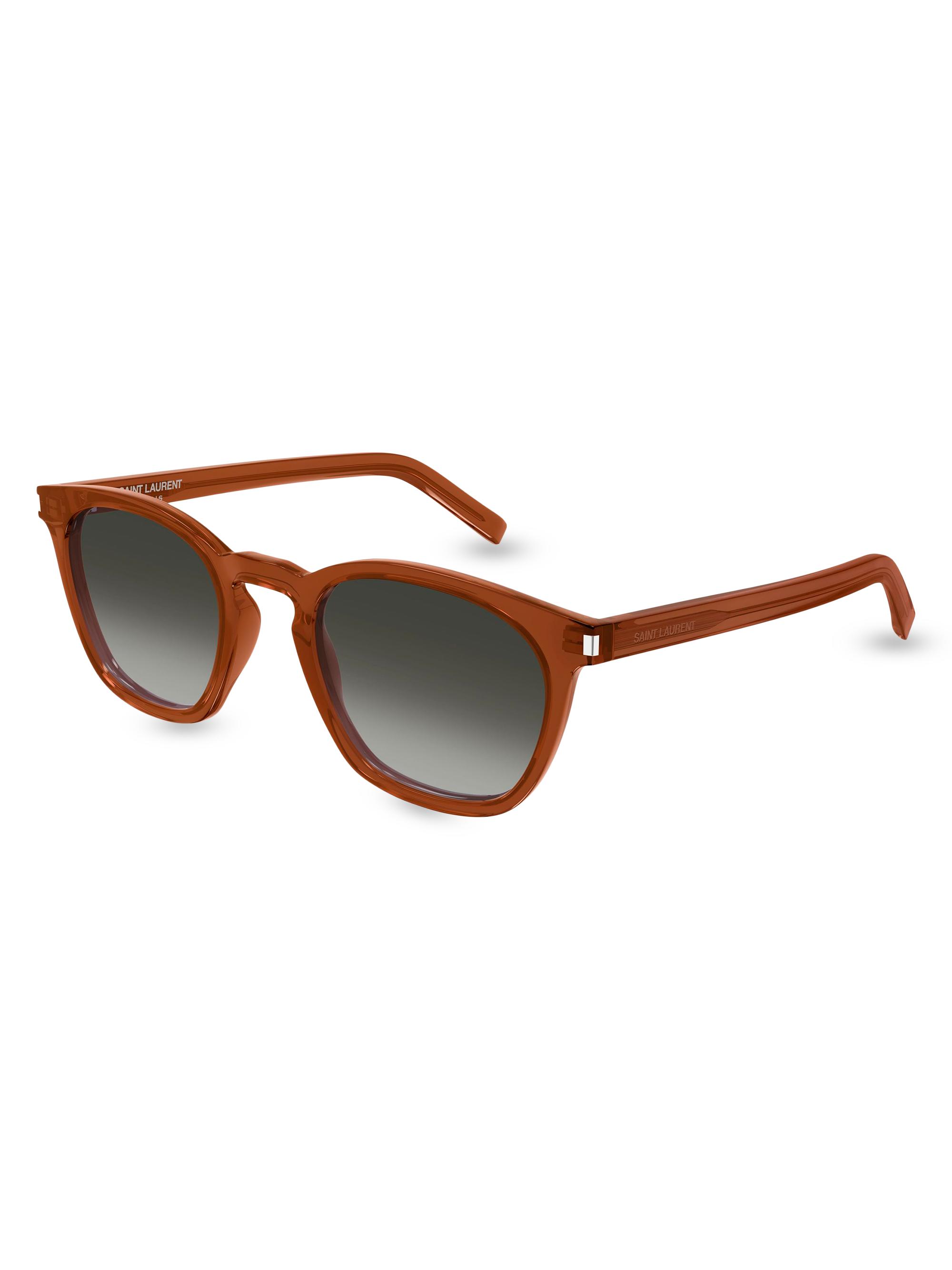 Saint Laurent Men's 49MM Square Sunglasses - Brown Black
