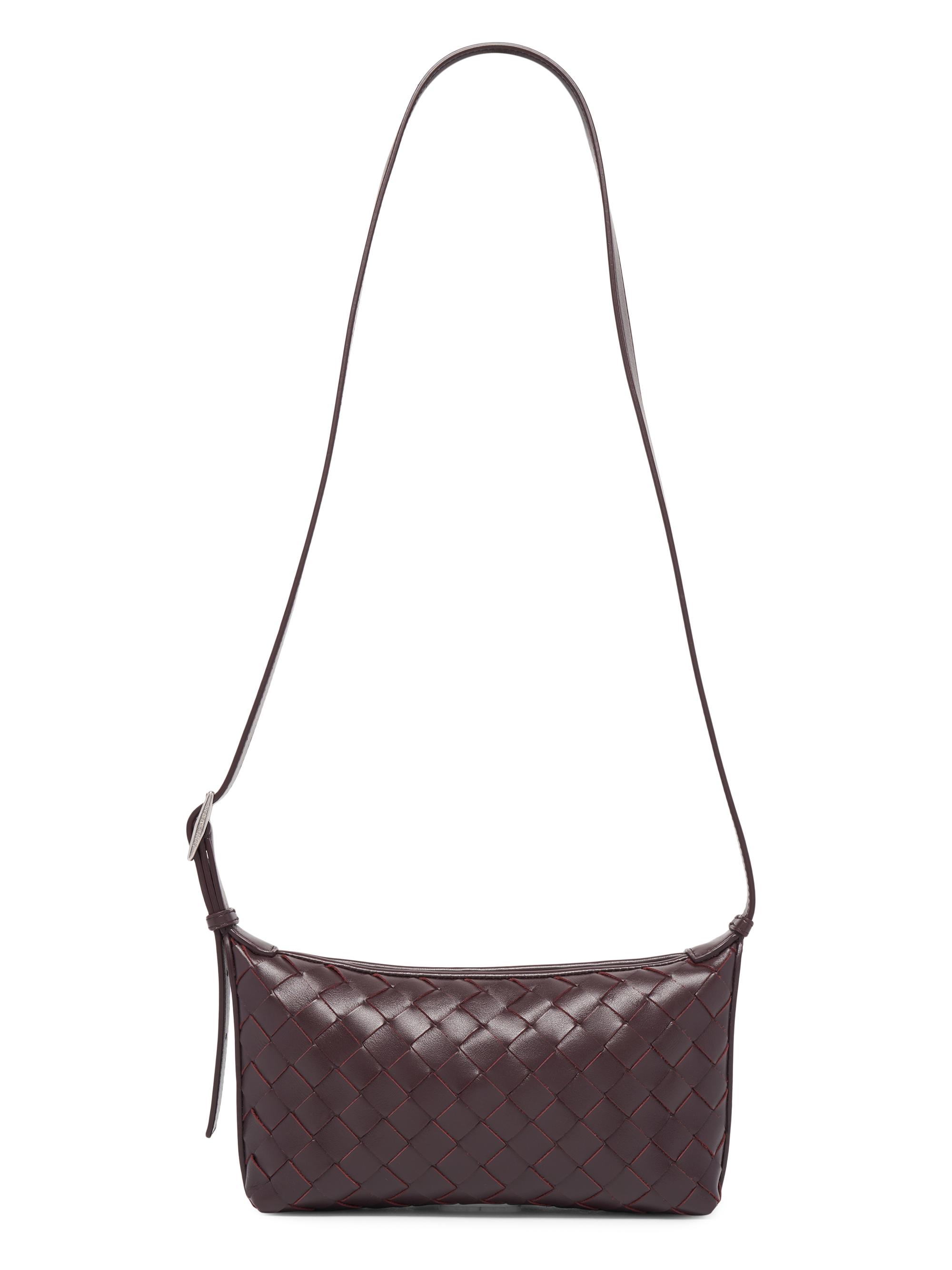 Bottega Veneta Men's Traveler Intrecciato Leather Phone Pouch - Dark Barolo Silver