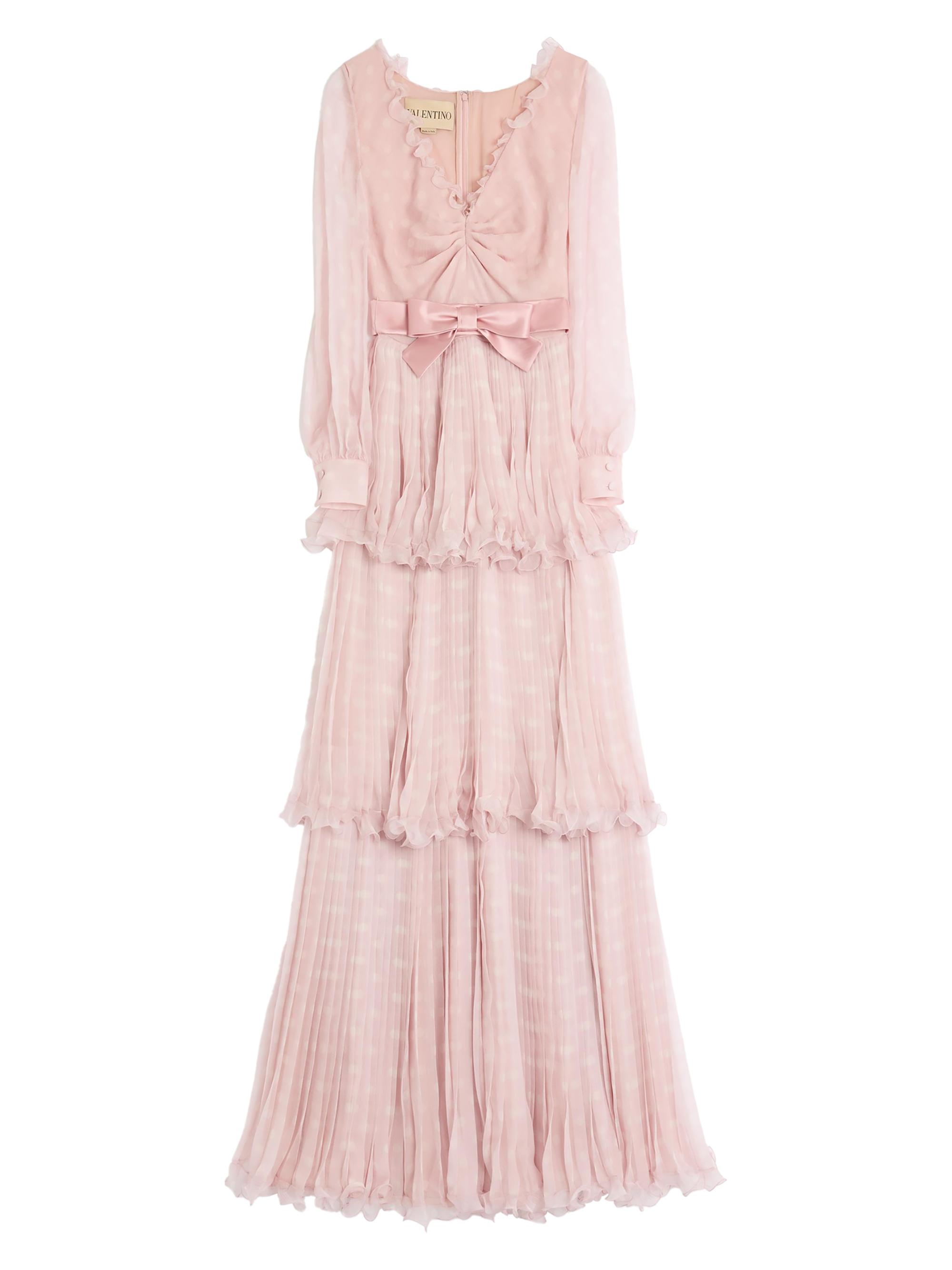 Valentino Garavani Women's Long Dress in Creponne Chiffon - Rose