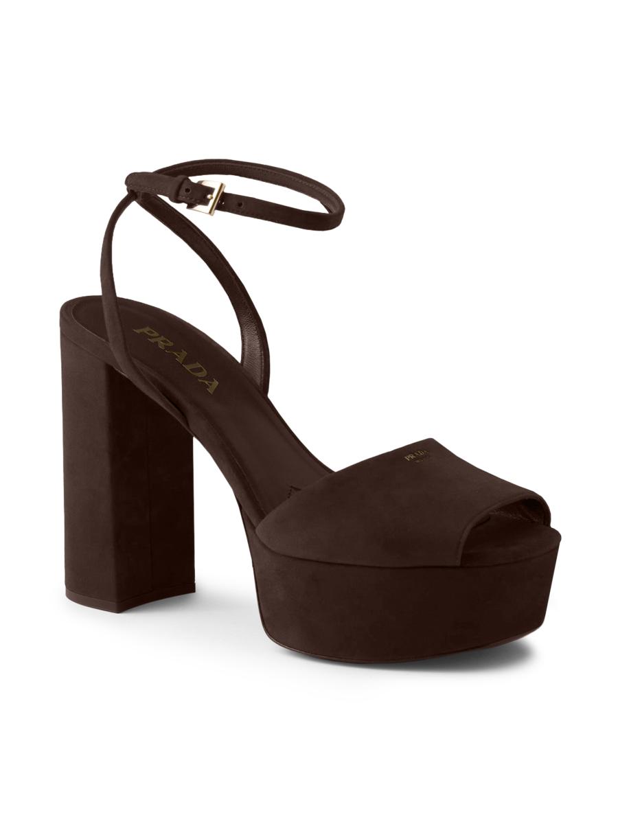 Prada Suede Platform Sandals | Saks Fifth Avenue