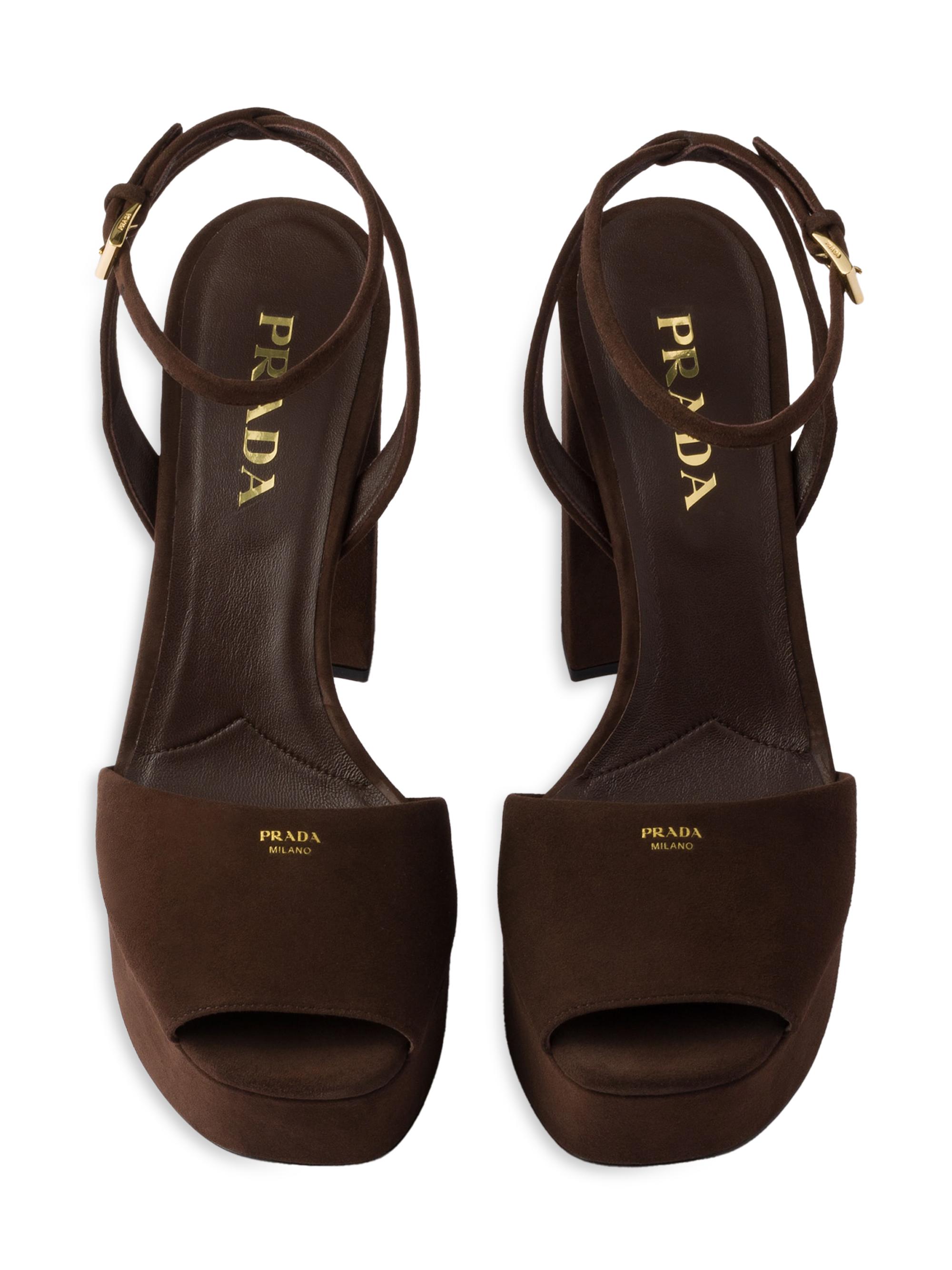 Prada Suede Platform Sandals | Saks Fifth Avenue
