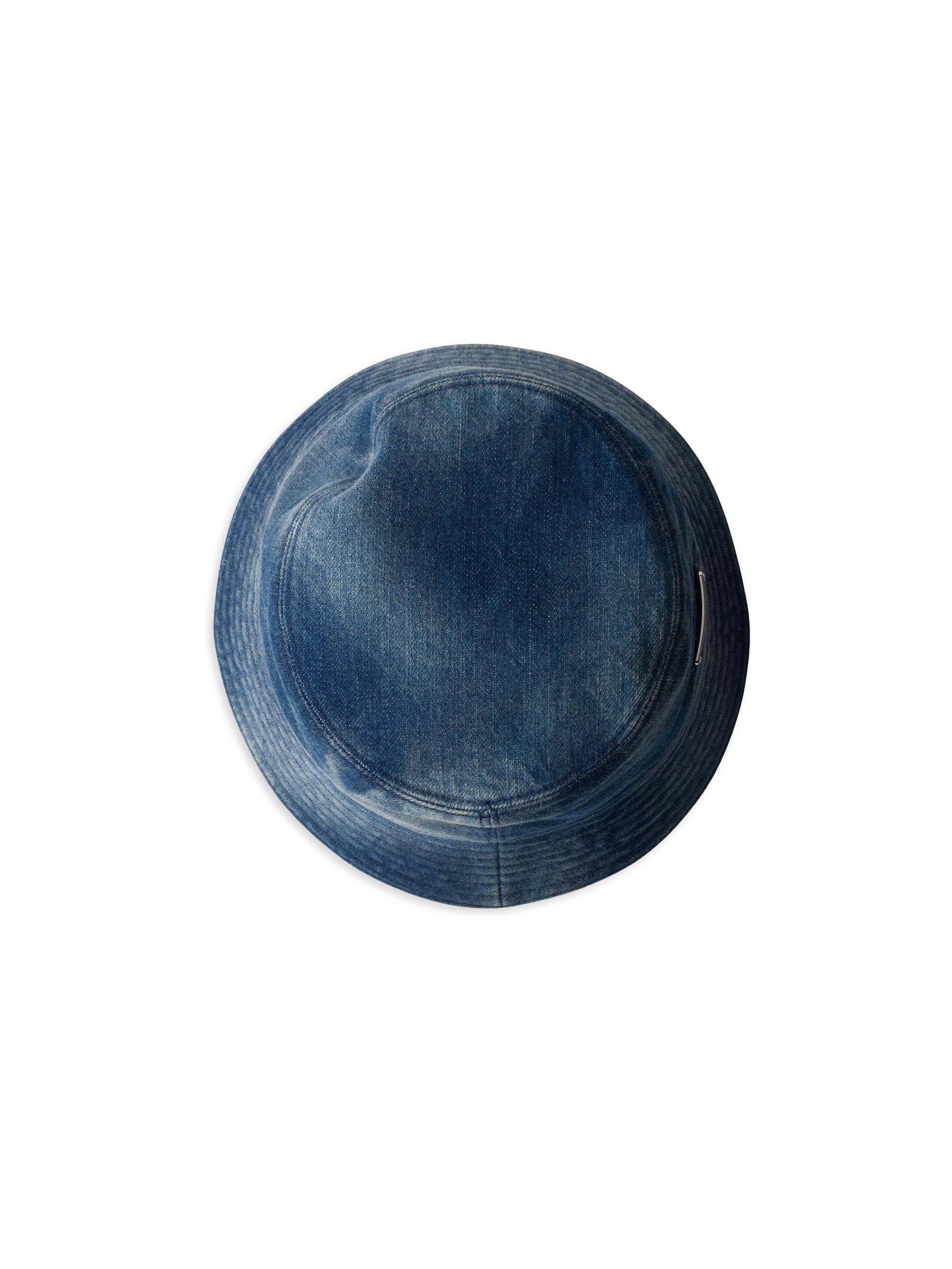 Prada Men's Denim Bucket Hat - Blue | Thumbnail 2
