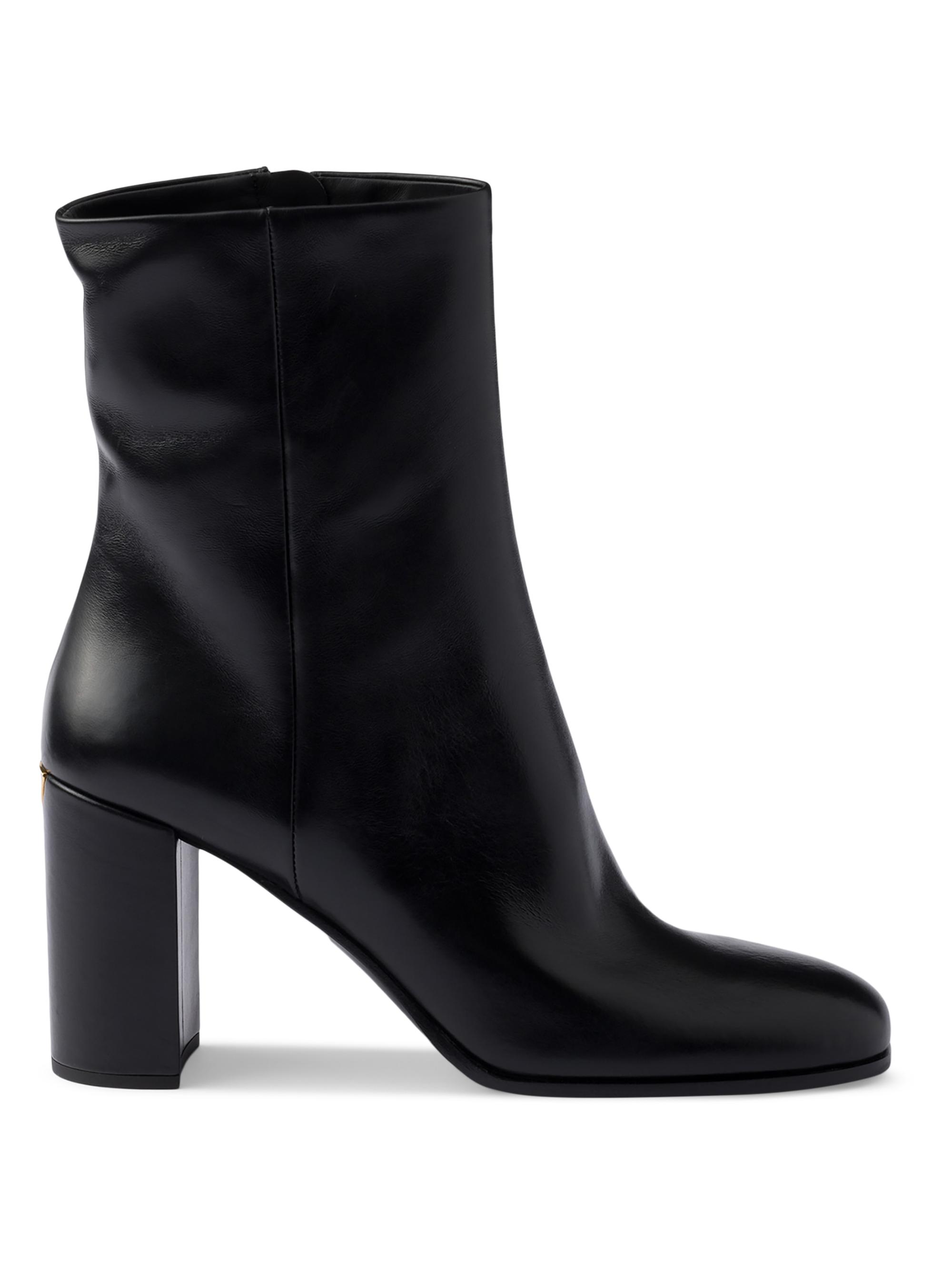 Prada Women's Leather Booties - Black