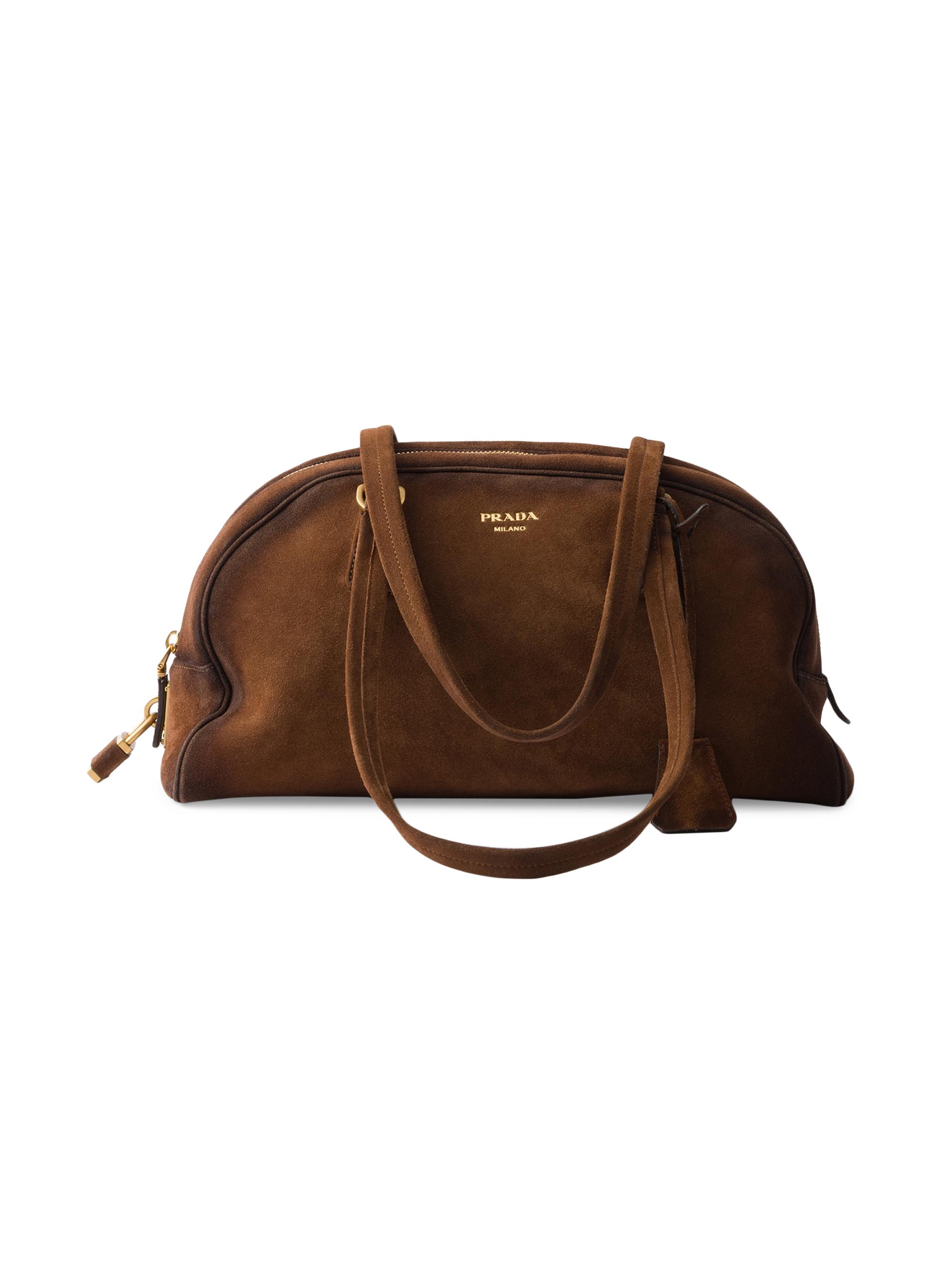 Prada Women's  Suede Shoulder Bag - Brown