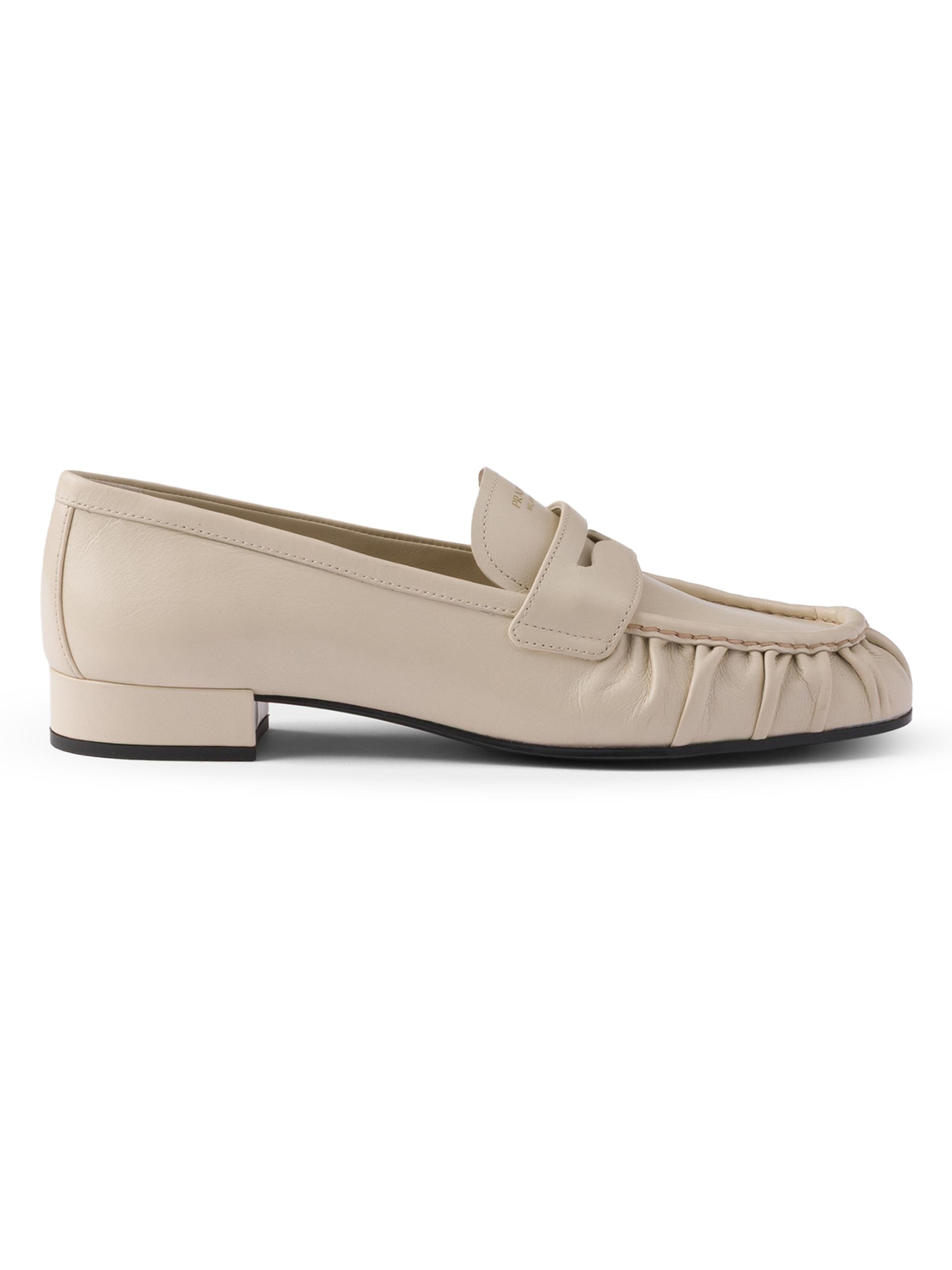 Prada Women's Leather Loafers - Beige Khaki | Thumbnail 7