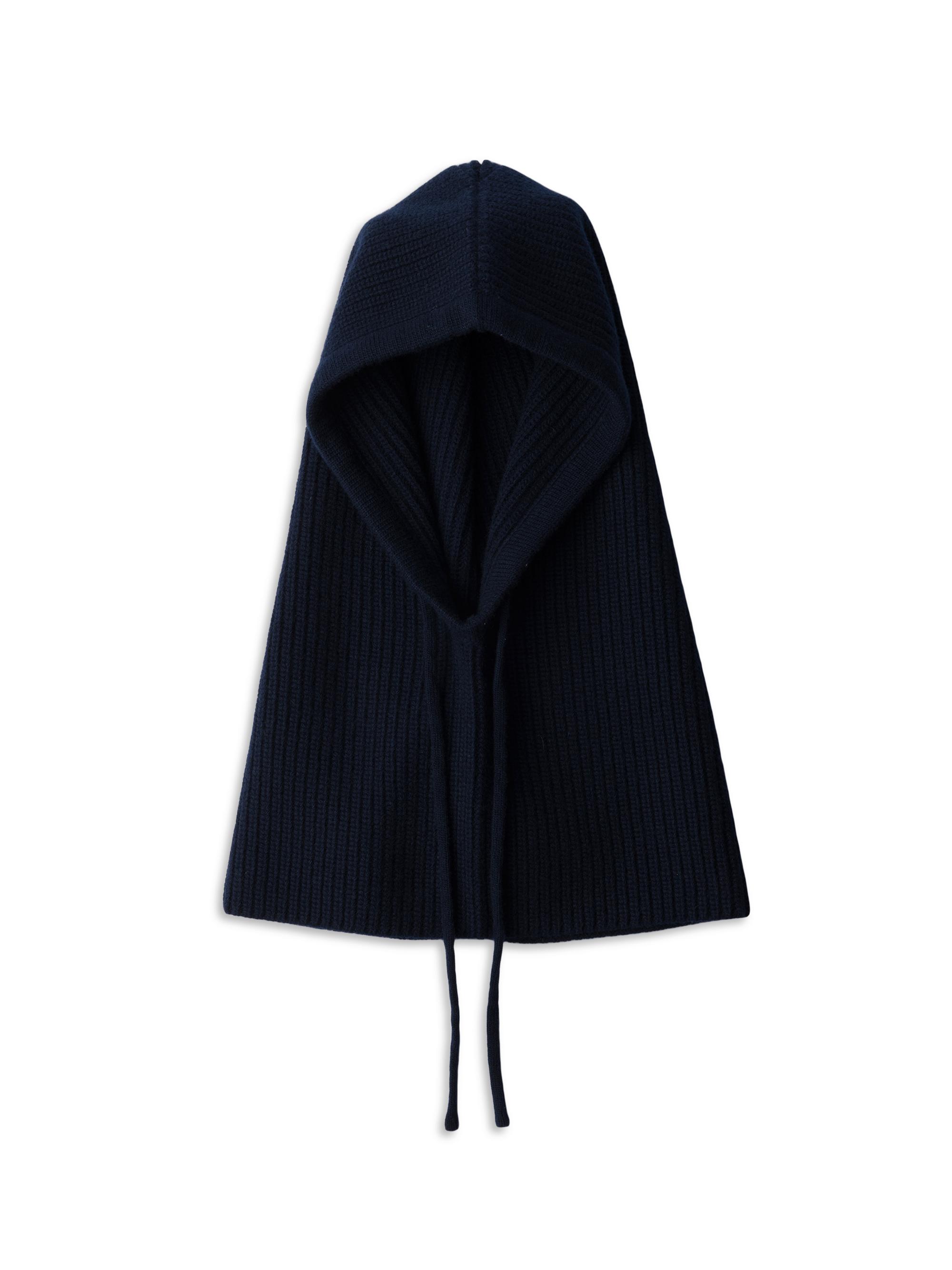 Prada Women's Wool and Cashmere Knit Hood - Blue