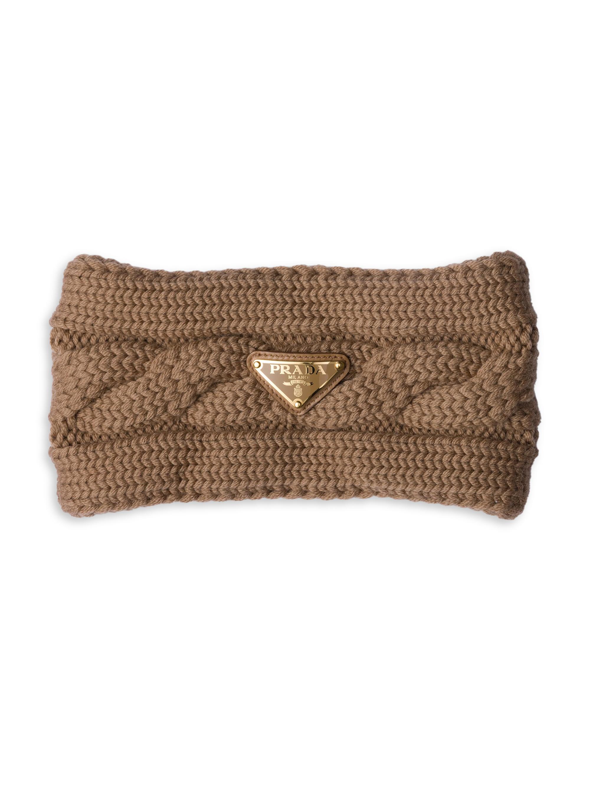 Prada Women's Wool Headband - Brown | Thumbnail 5