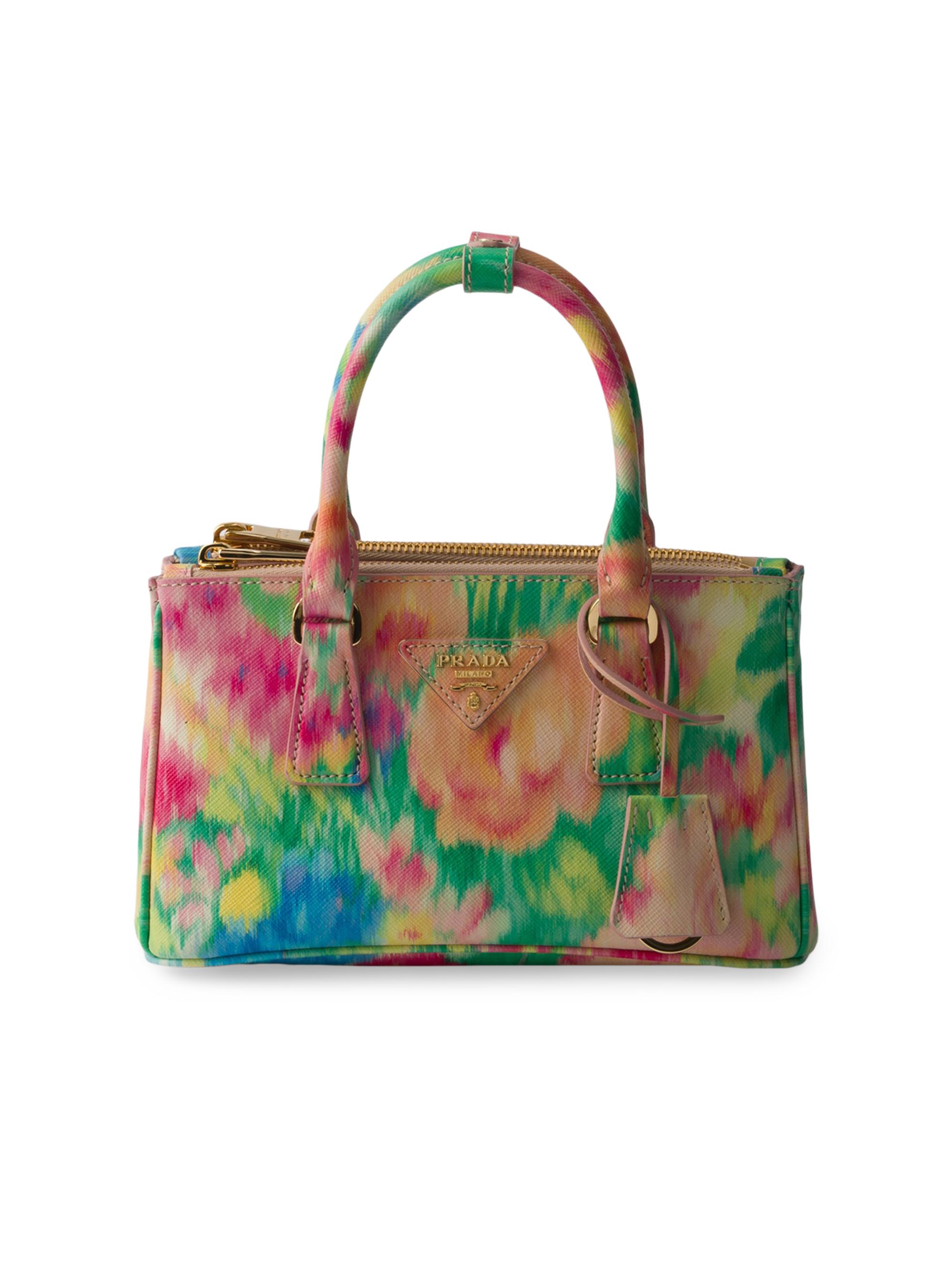 Prada Galleria Printed Saffiano Leather Mini Top Handle Bag | Saks