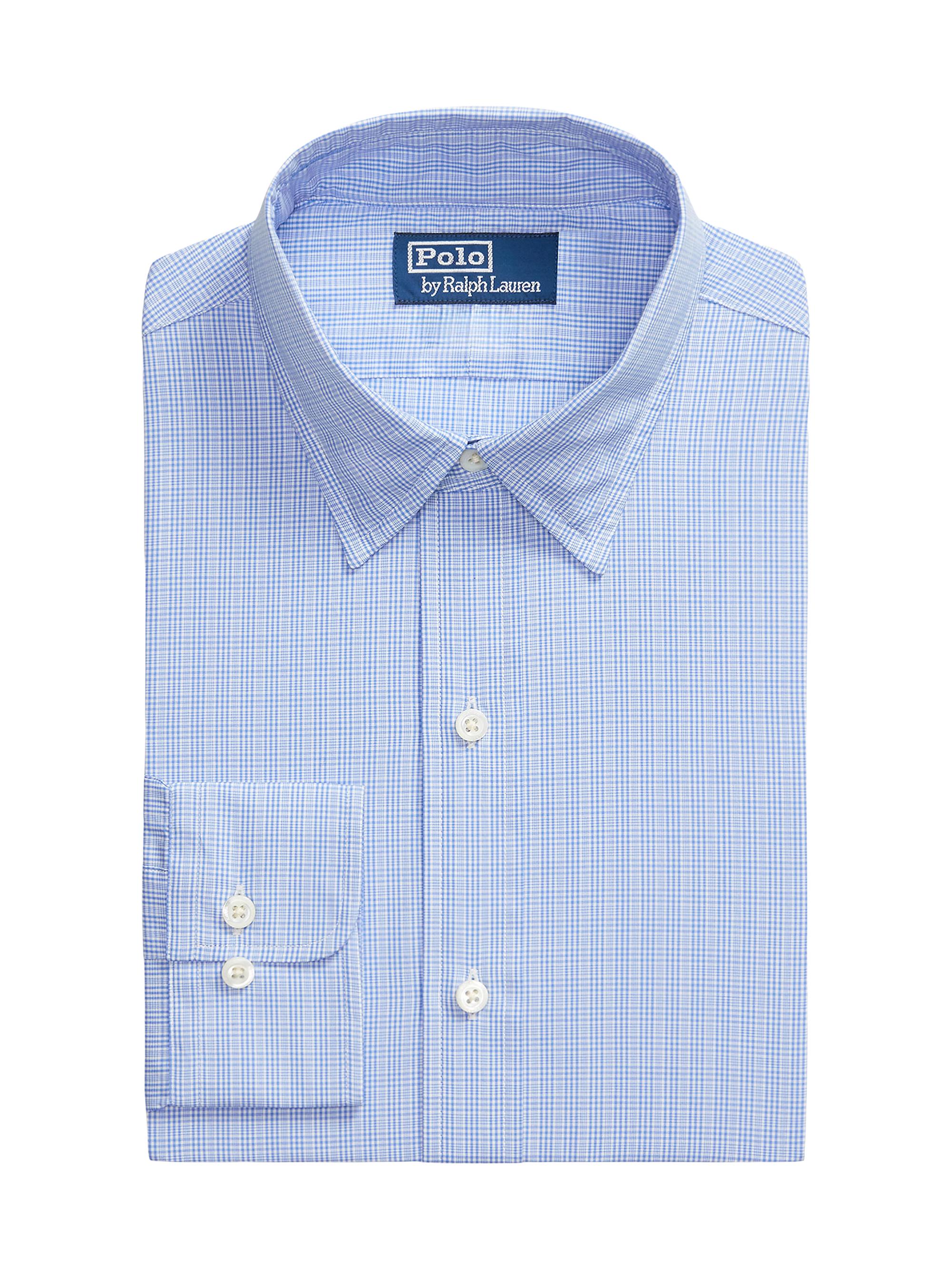 Polo Ralph Lauren Men's Classic-Fit Checked Poplin Shirt - Blue White