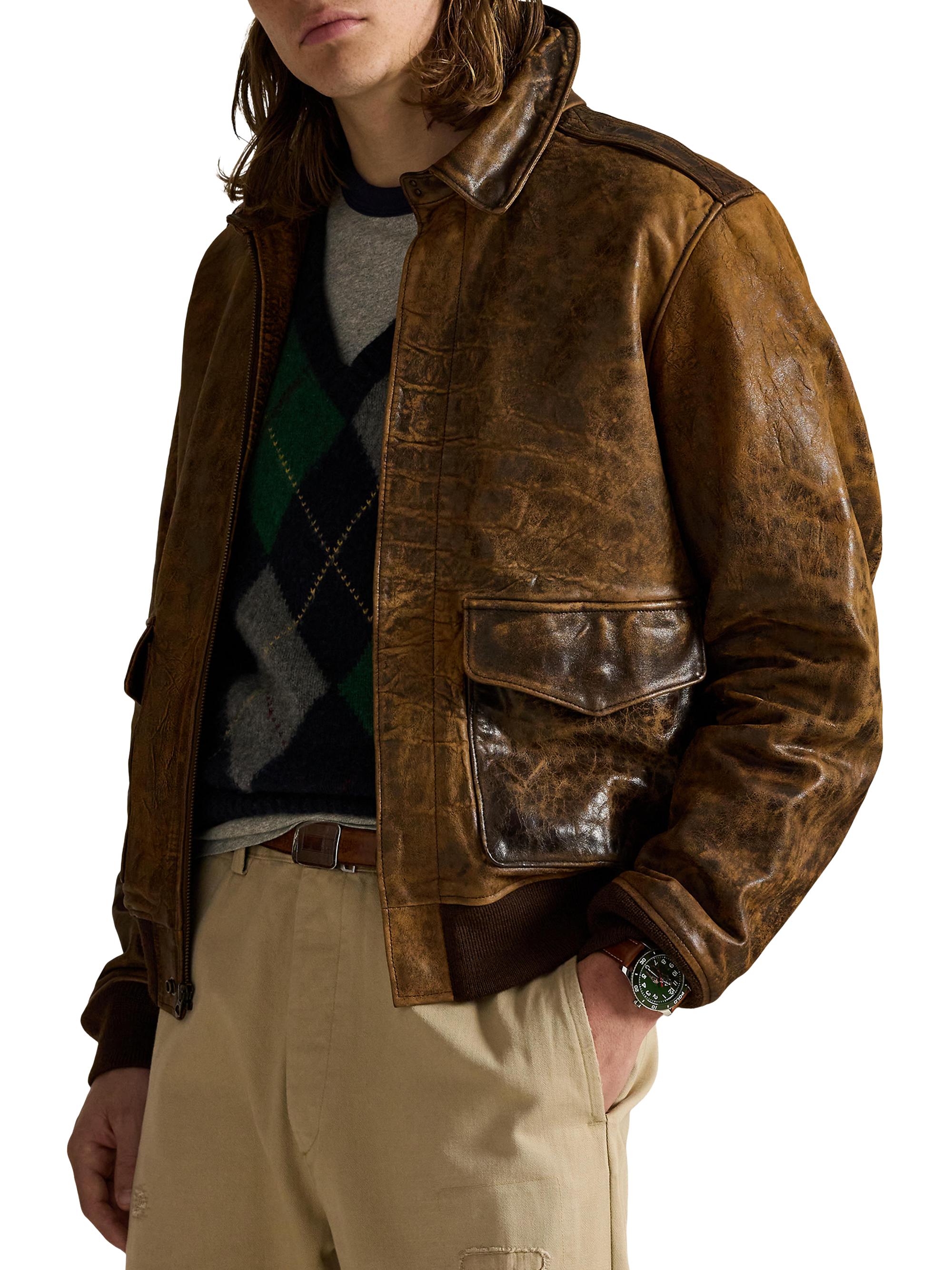 Polo Ralph Lauren Leather Flight Jacket | Saks Fifth Avenue